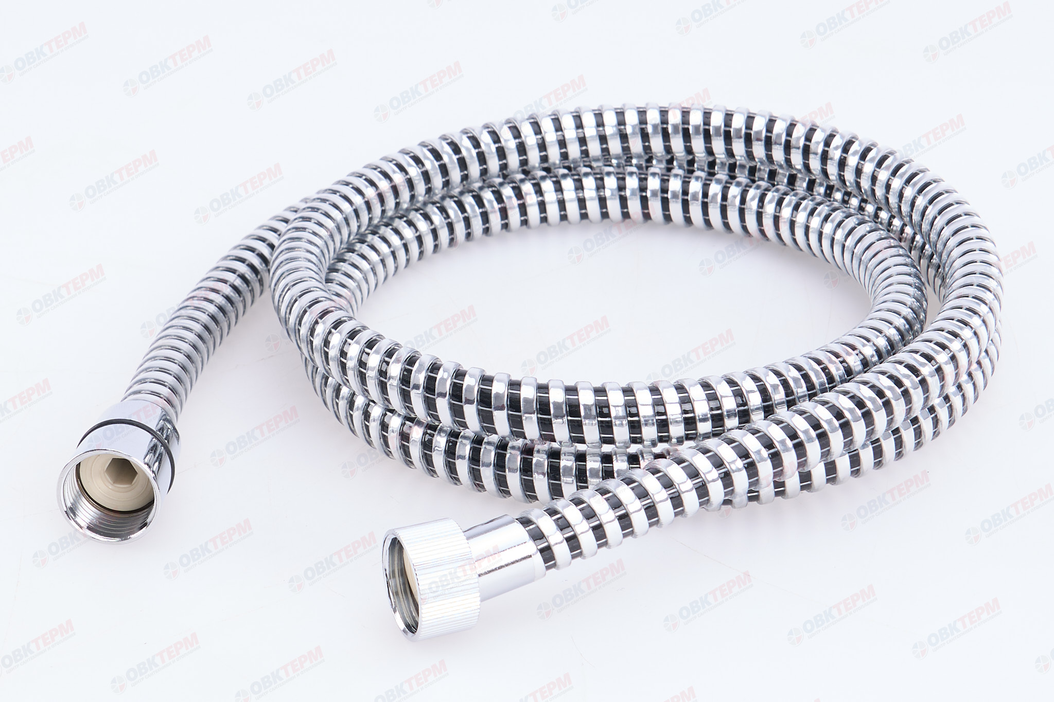 Шланг д/душа 150 FRAP F44 ПВХ  хром /двойная оплетка(50 шт) - изображение №1