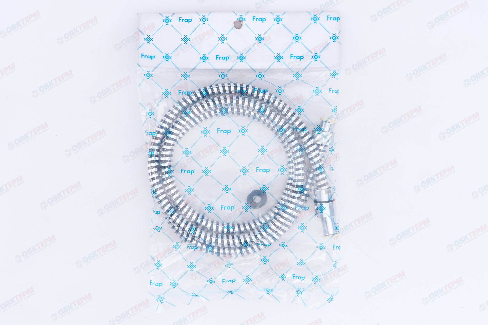 Шланг д/душа 150 FRAP F44 ПВХ  хром /двойная оплетка(50 шт) - миниатюра №4