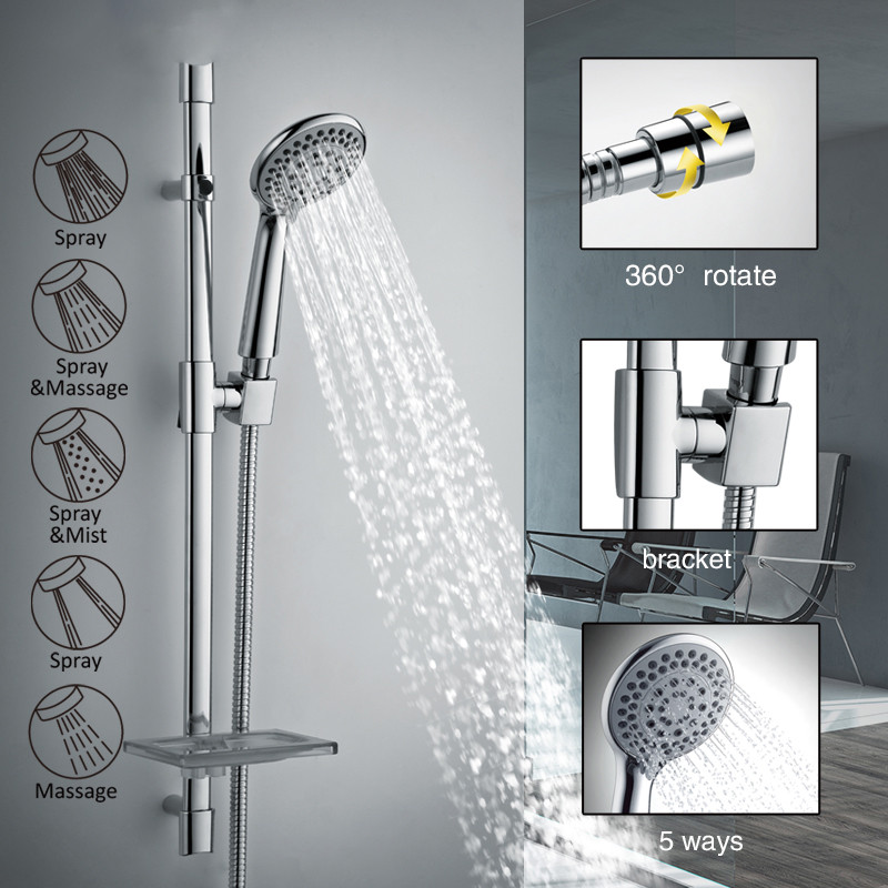 Душ гарнитур хром  G8005  GAPPO - миниатюра №6