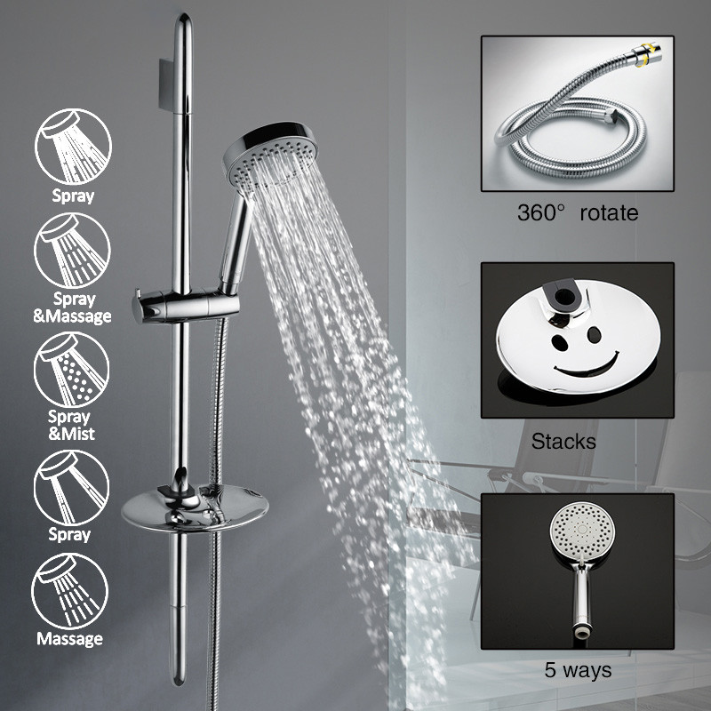 Душевой гарнитур GAPPO G8008  хром - Изображение №5