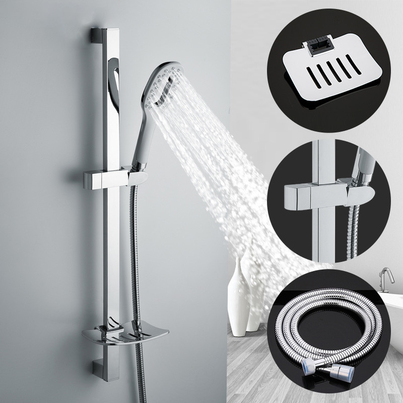 Душевой гарнитур GAPPO G8011 латунь /хром /мыльница /лейка /шланг - миниатюра №6