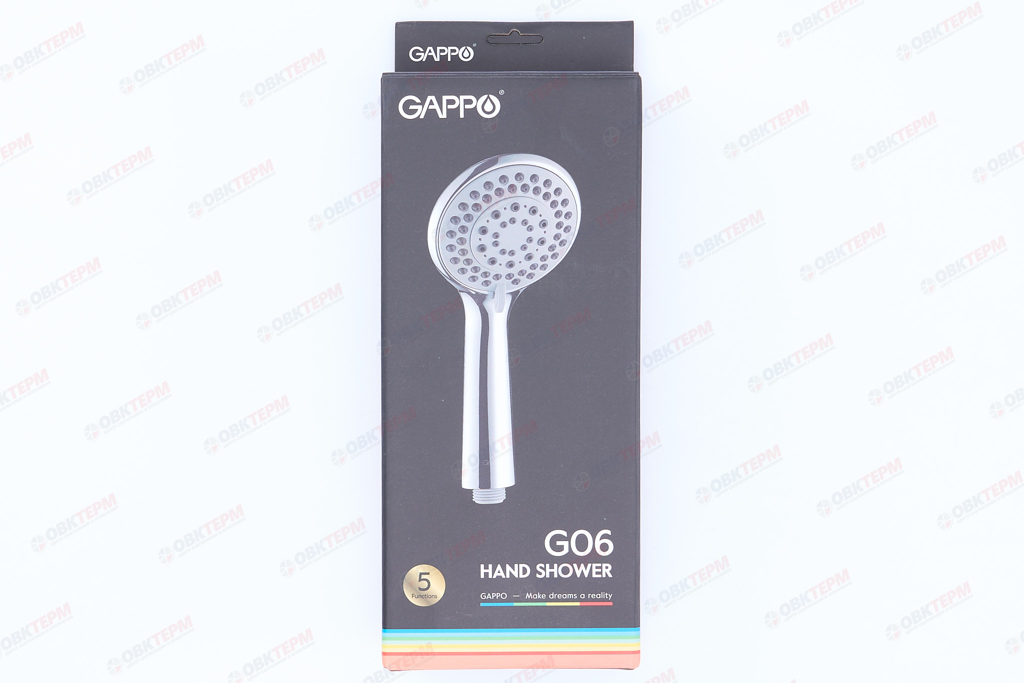 Лейка д/душа ручная GAPPO G06 /5 режимов (30 шт) - миниатюра №11