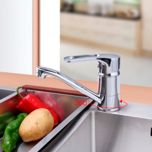 Смеситель д/кухни CHAMPION HANSBERG 555 - 15 см  (Ø40, ГАЙКА)   (12 шт/ящ) - миниатюра №3