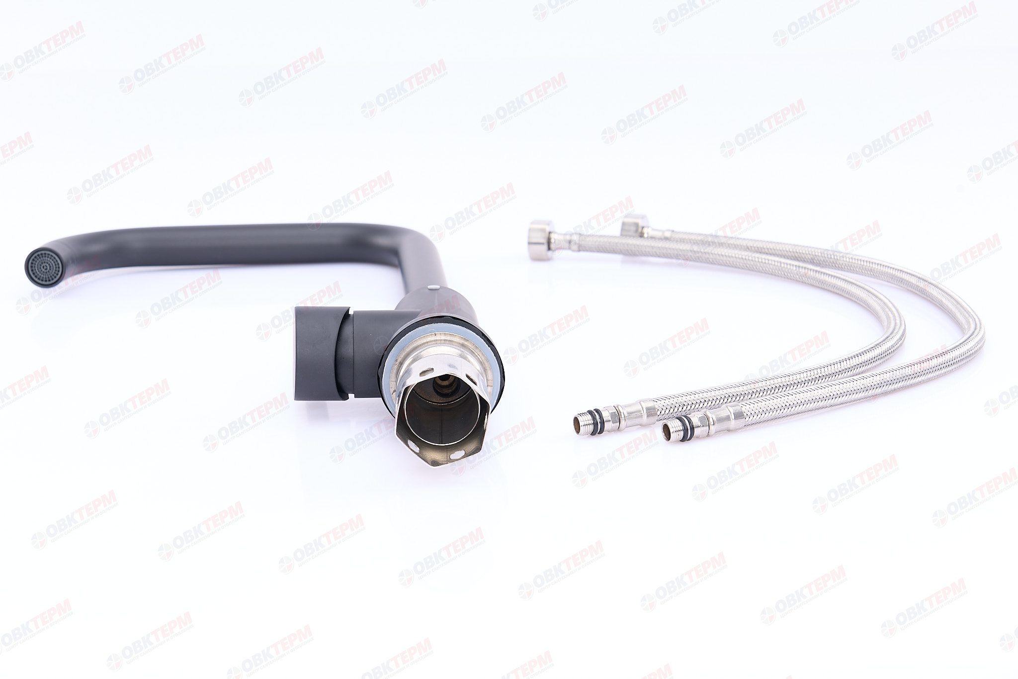 Смеситель д/умывальника нерж/сталь CHAMPION SUS-011-G BLACK  (10 шт/ящ) - Изображение №4