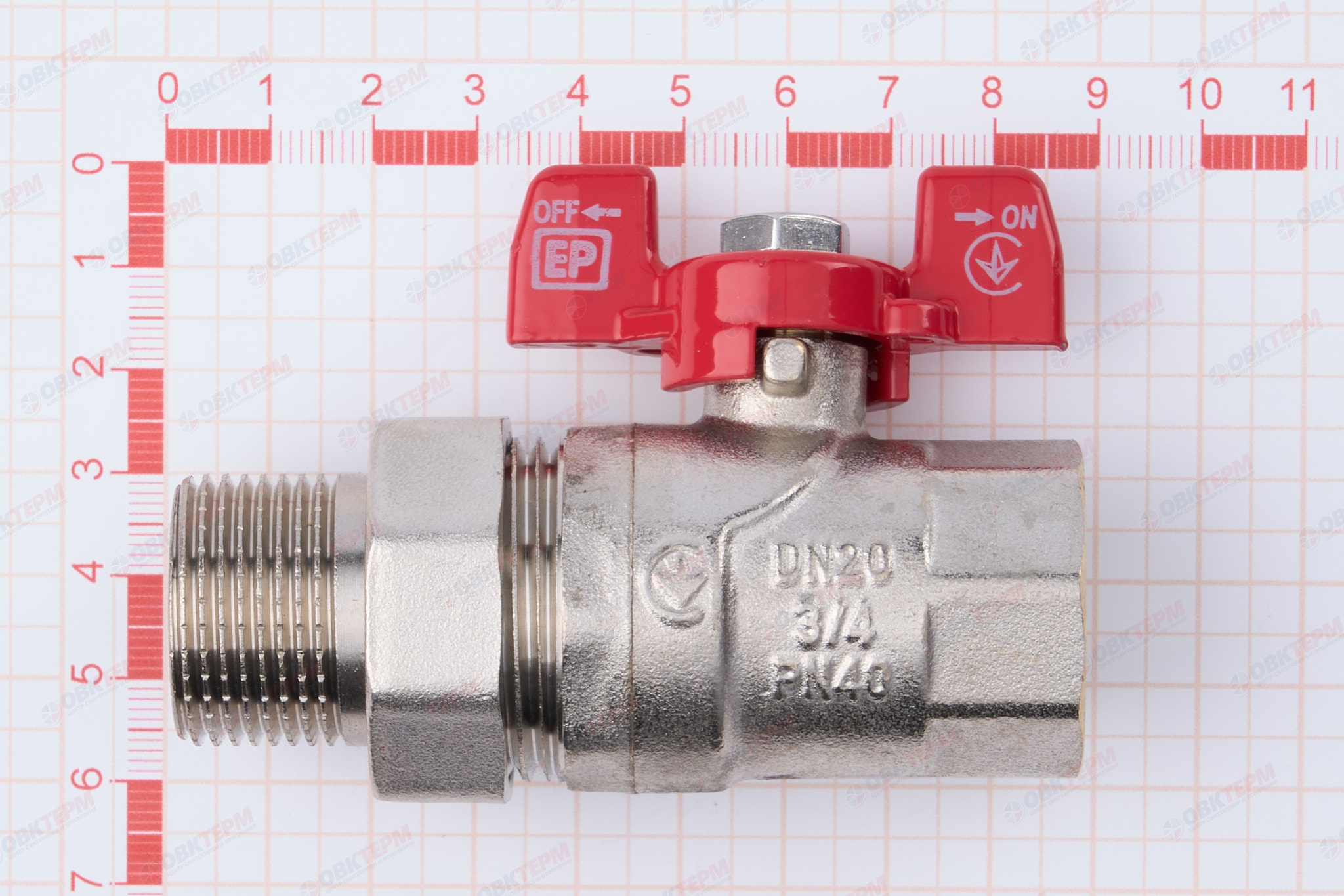Кран шаровый с американкой     EUROPRODUCT     3/4"  ВН     (64 шт) - миниатюра №6