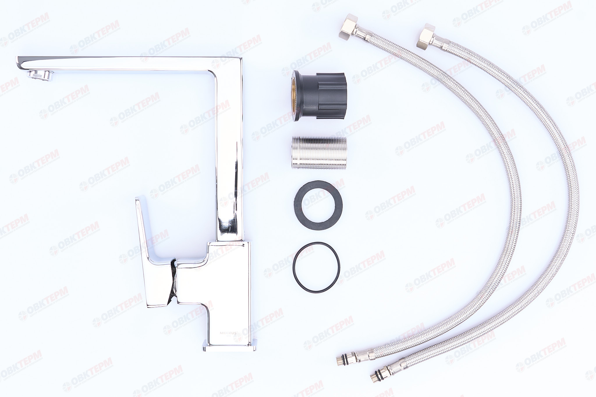 Смеситель д/кухни MIXXUS PREMIUM KVADRO 017 Ø40 гайка (10 шт/ящ) - миниатюра №3