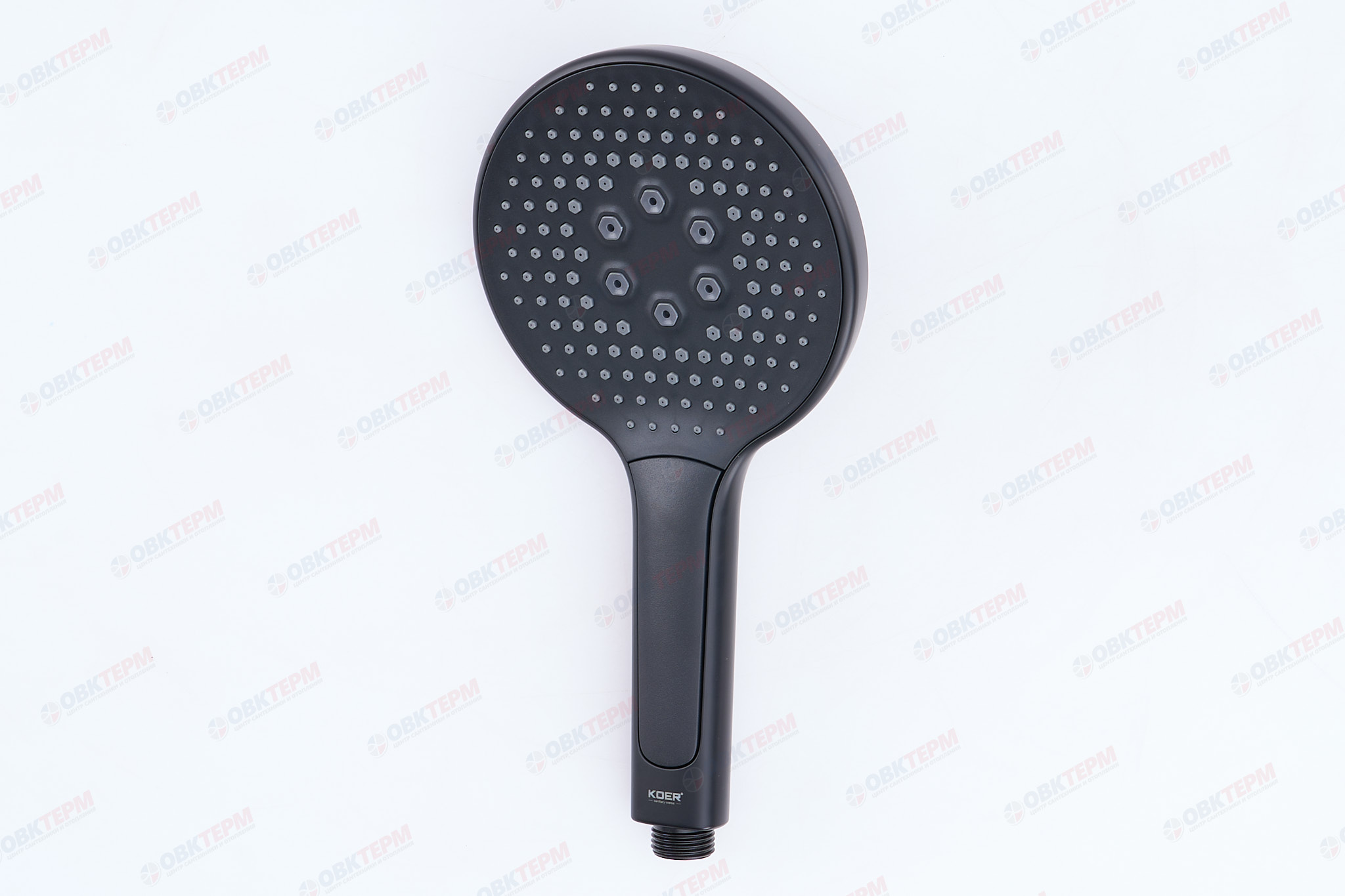 Лейка д/душа ручная KOER KP-0401-05 (3 режима, цвет ЧЕРНЫЙ) 130мм (30 шт/ящ) - Изображение №1