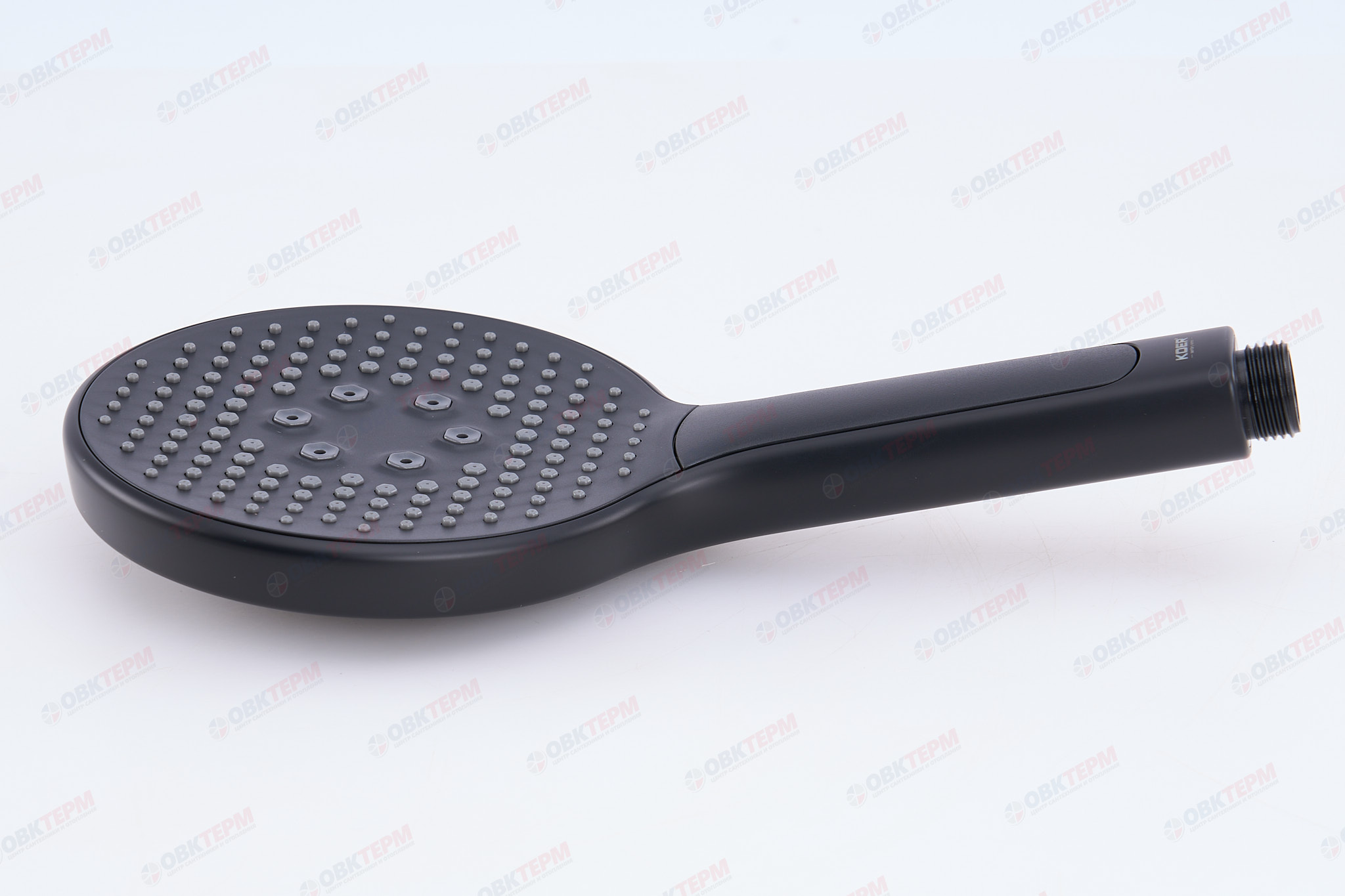 Лейка д/душа ручная KOER KP-0401-05 (3 режима, цвет ЧЕРНЫЙ) 130мм (30 шт/ящ) - Изображение №4