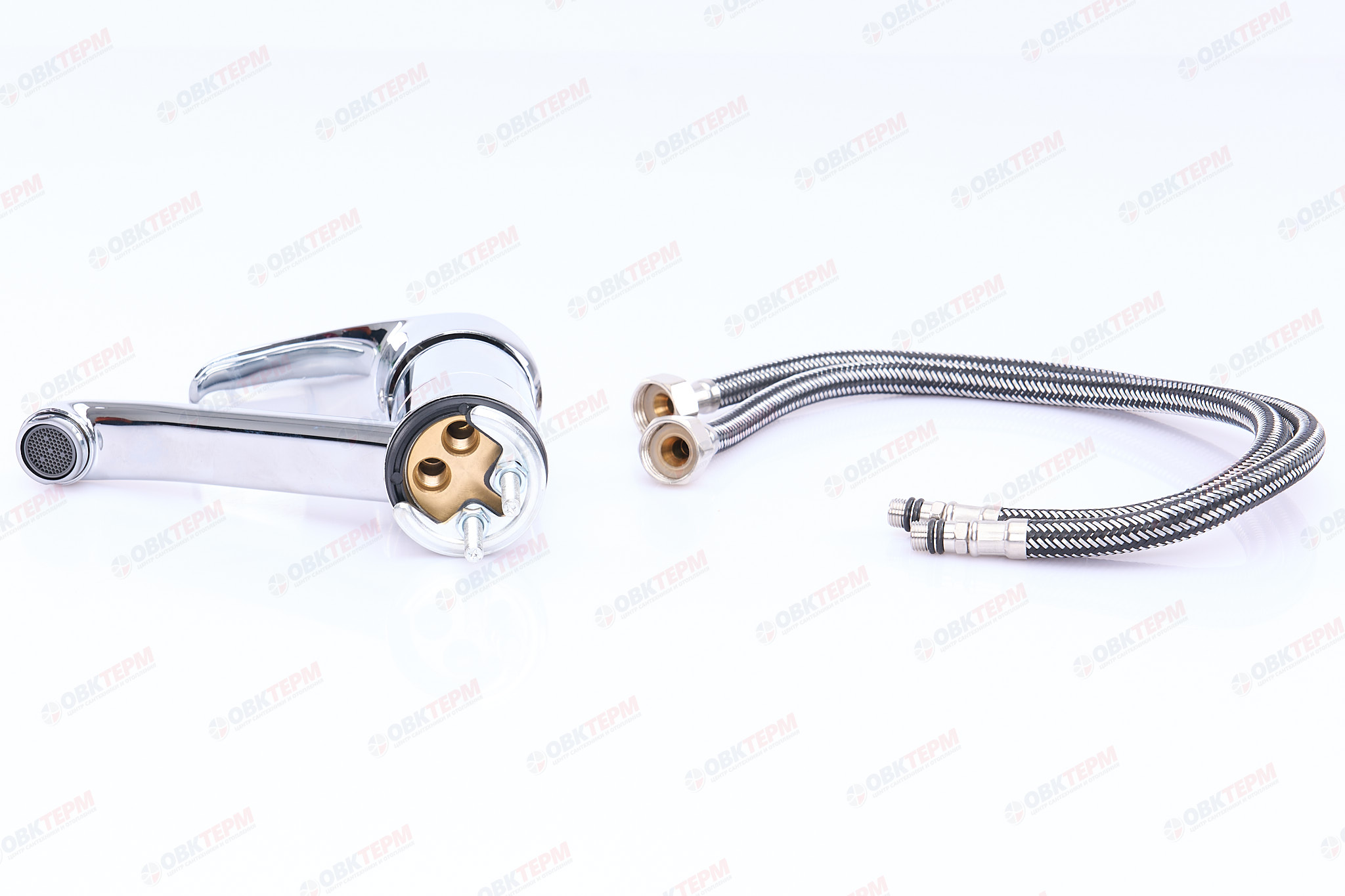 Смеситель д/умывальника ZERIX PAN-B 135 Ø40 на шпильке (10 шт/ящ) - Изображение №4