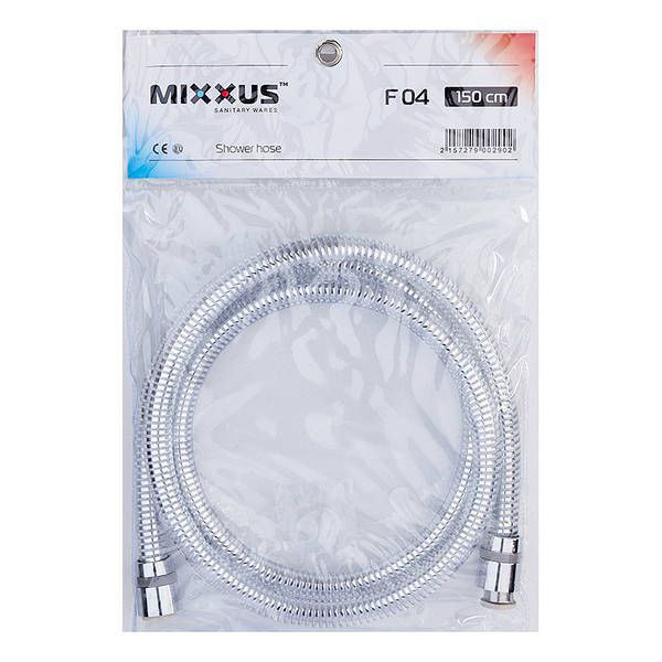Шланг д/душа MIXXUS LUMI F04 хром /150см /металл (50 шт/ящ) - Изображение №2