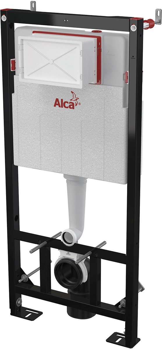 Инсталляц. сист д/унитаза  ALCAPLAST AM101/1120+M91+М678 черная круглая - Изображение №2
