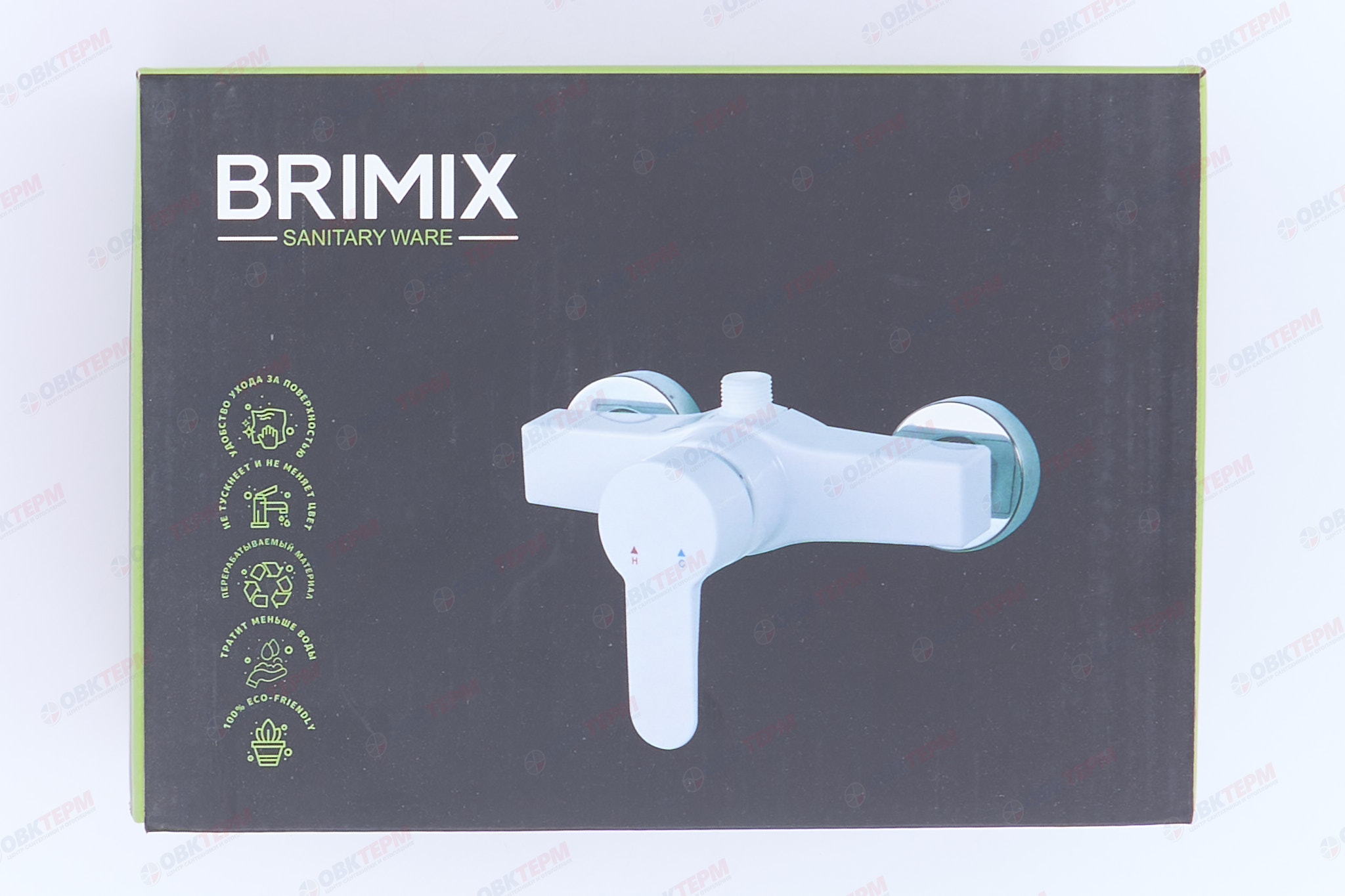 Смеситель д/душа BRIMIX 594 /АБС пластик /белый /БЕЗ шланга и лейки - миниатюра №6