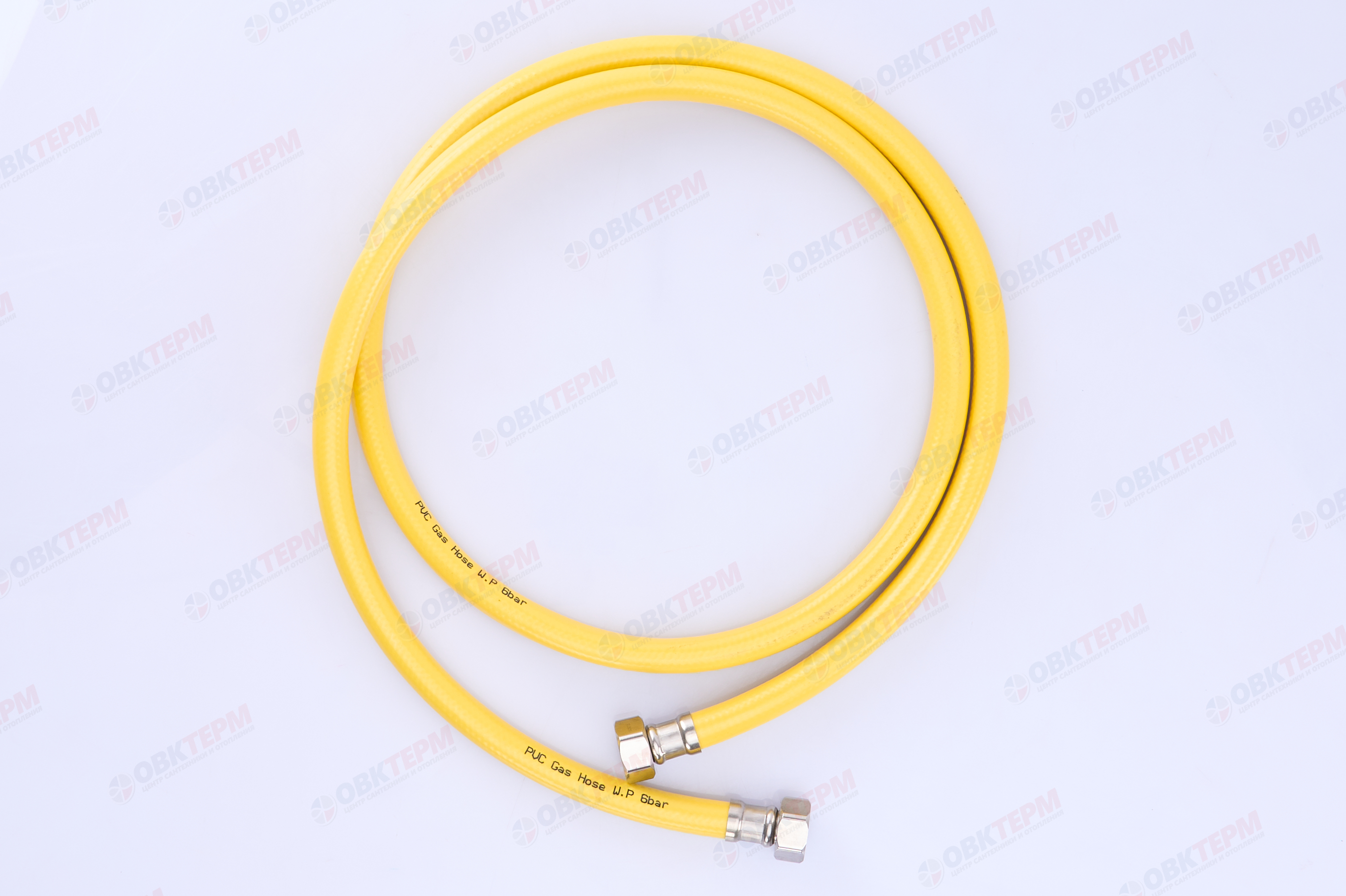 Шланг ЖЕЛТЫЙ газовый   3/4  ГГ     200 см             "OVERCON"      (40) - миниатюра №3