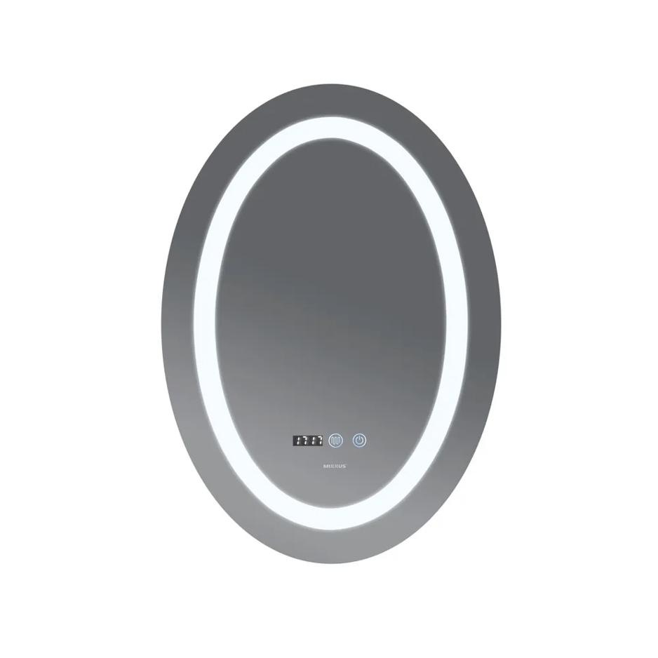 MIXXUS PLAIN MV02-50x70 Зеркало с LED Touch, Anti-fog, димером, регулятором яркости, часами - миниатюра №3