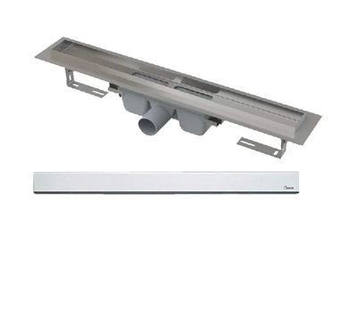 Трап-лоток 800*70 TIM с  двухсторонней реш. (полная или под плитку).с комбинированным затвором - изображение №1