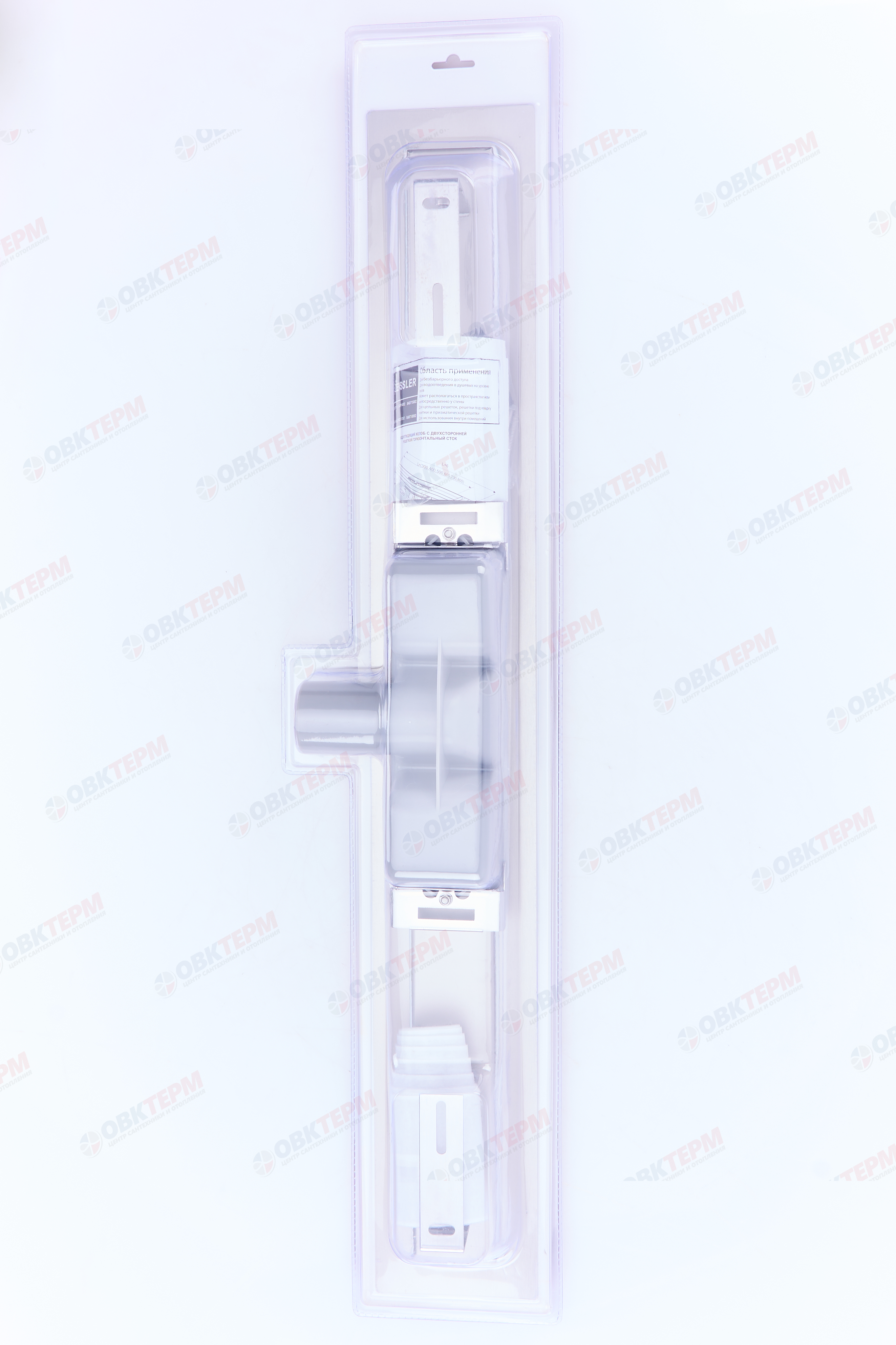 Трап-лоток 800*70 TIM с  двухсторонней реш. (полная или под плитку).с комбинированным затвором - миниатюра №2