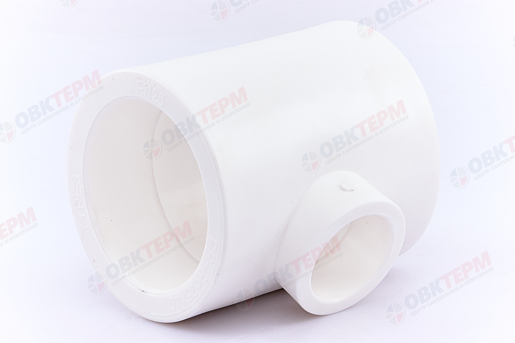 Тройник  75*40*75   БЕЛЫЙ PP-R   (RTP)    (12/1) - миниатюра №2