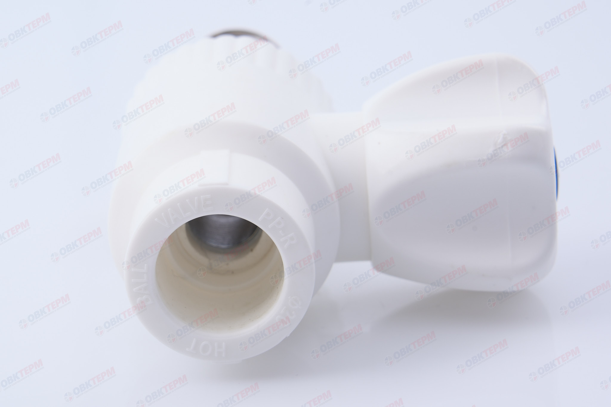 Кран шаровый  радиаторный прямой 20х1/2" НР (стальной  шар) (белый) (50/1) (TIM) - миниатюра №8
