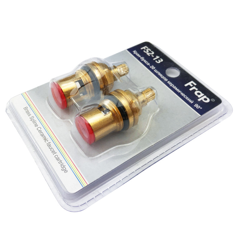Кран-букса - FRAP F52-13 /короткий шток /20 шлицов /керам 90* (200/20) - Изображение №5