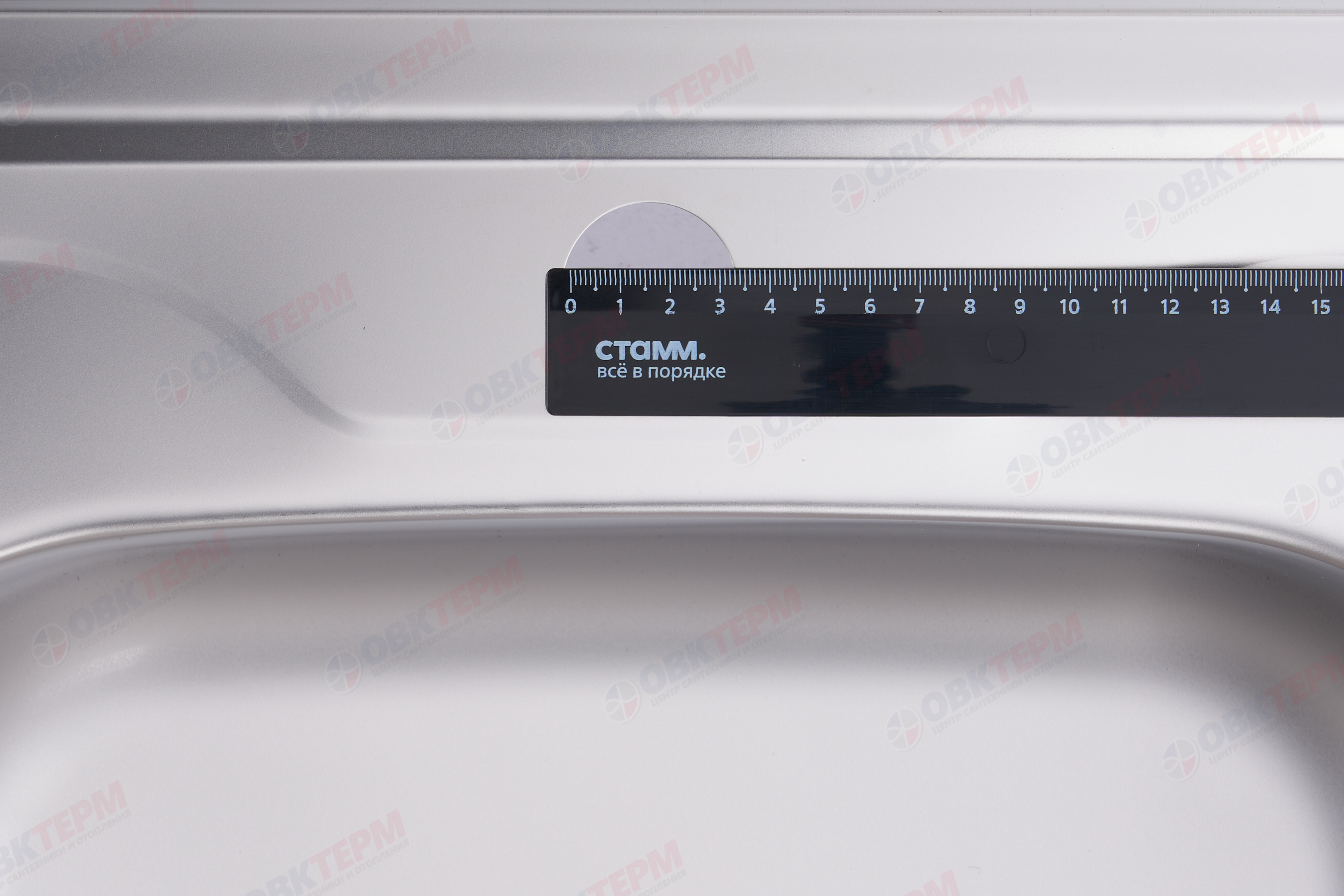 ZERIX мойка Z8060R-08-180E (SATIN) НАКЛАДНАЯ \ с сифоном (7шт/ящ) - миниатюра №10