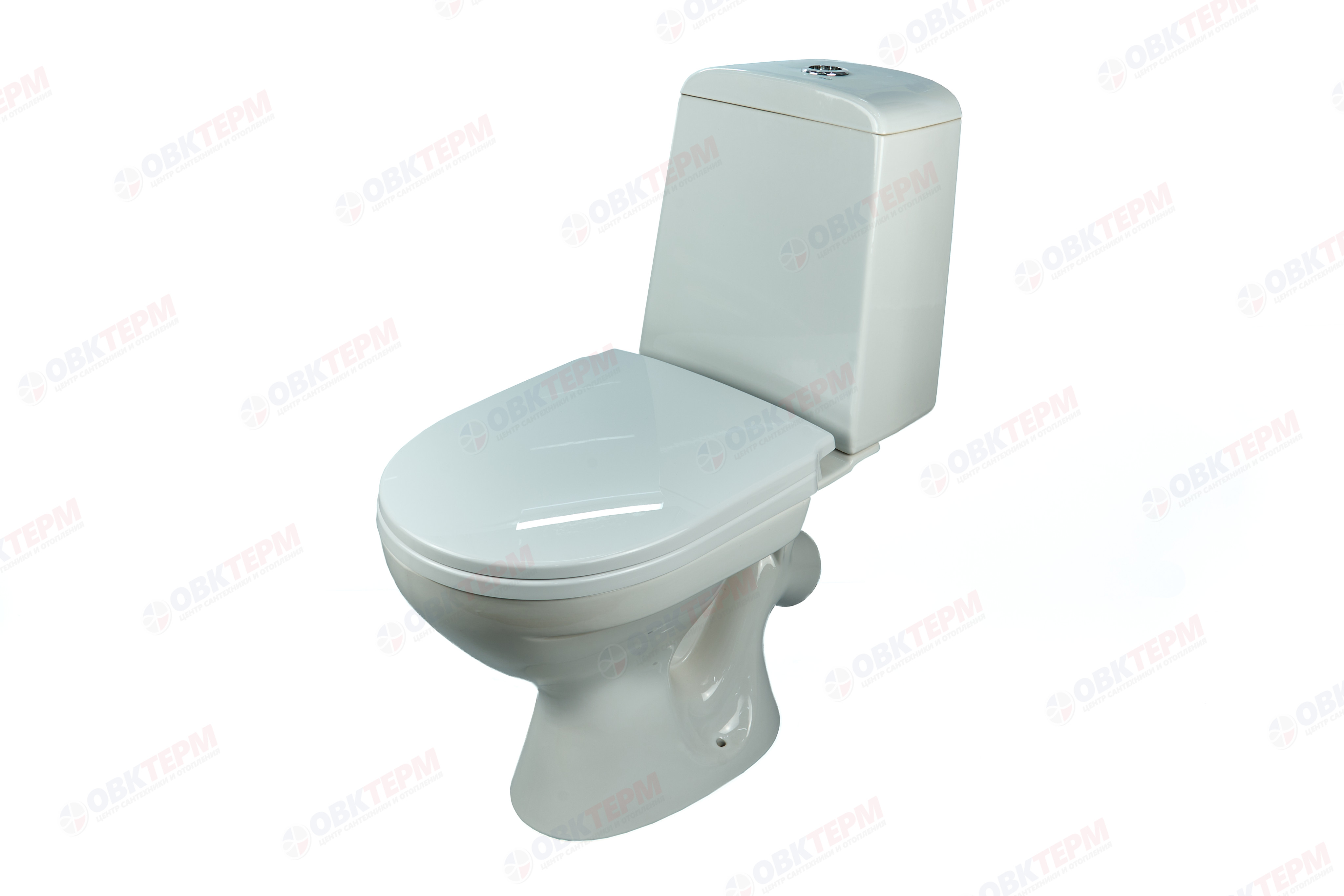 Унитаз-компакт GESSO W102 Бюджетный (косой выпуск, 1 режим, сиденьем ПП и болтами крепления) - Изображение №2