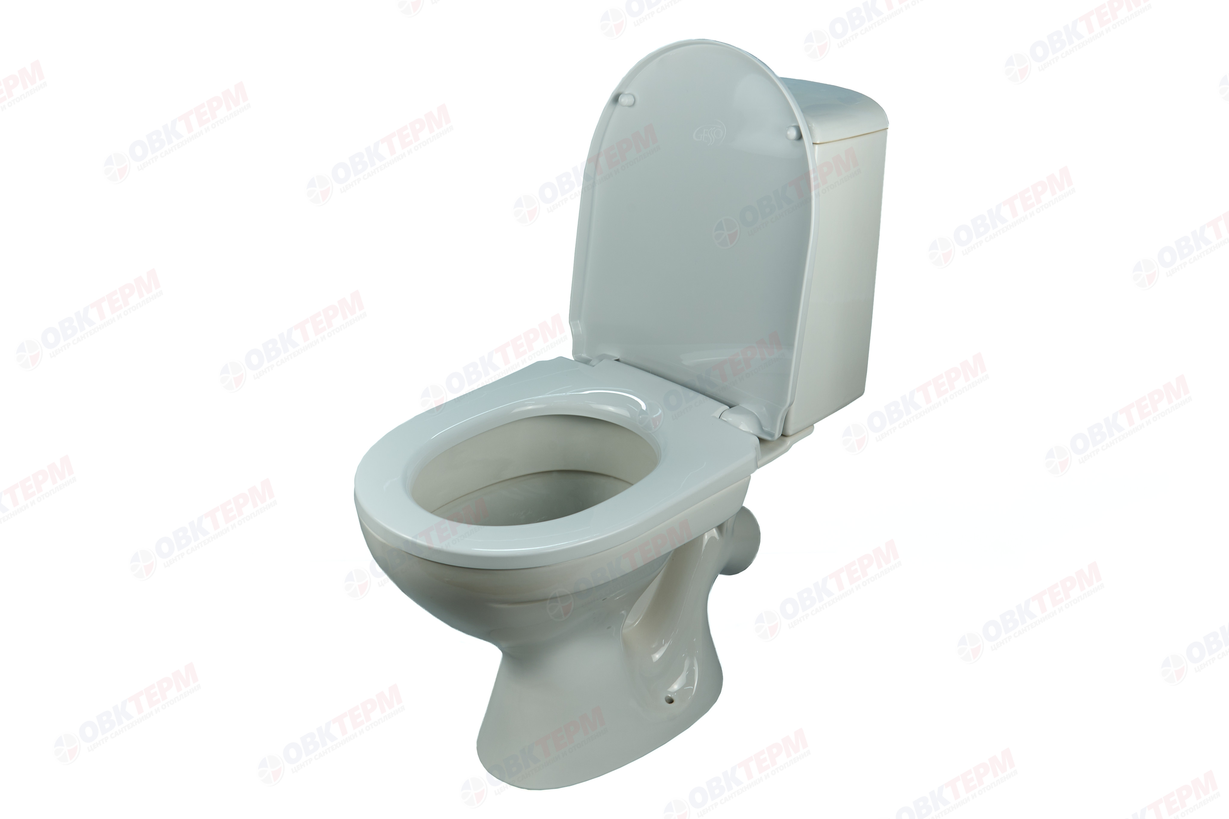 Унитаз-компакт GESSO W102 Бюджетный (косой выпуск, 1 режим, сиденьем ПП и болтами крепления) - Изображение №5