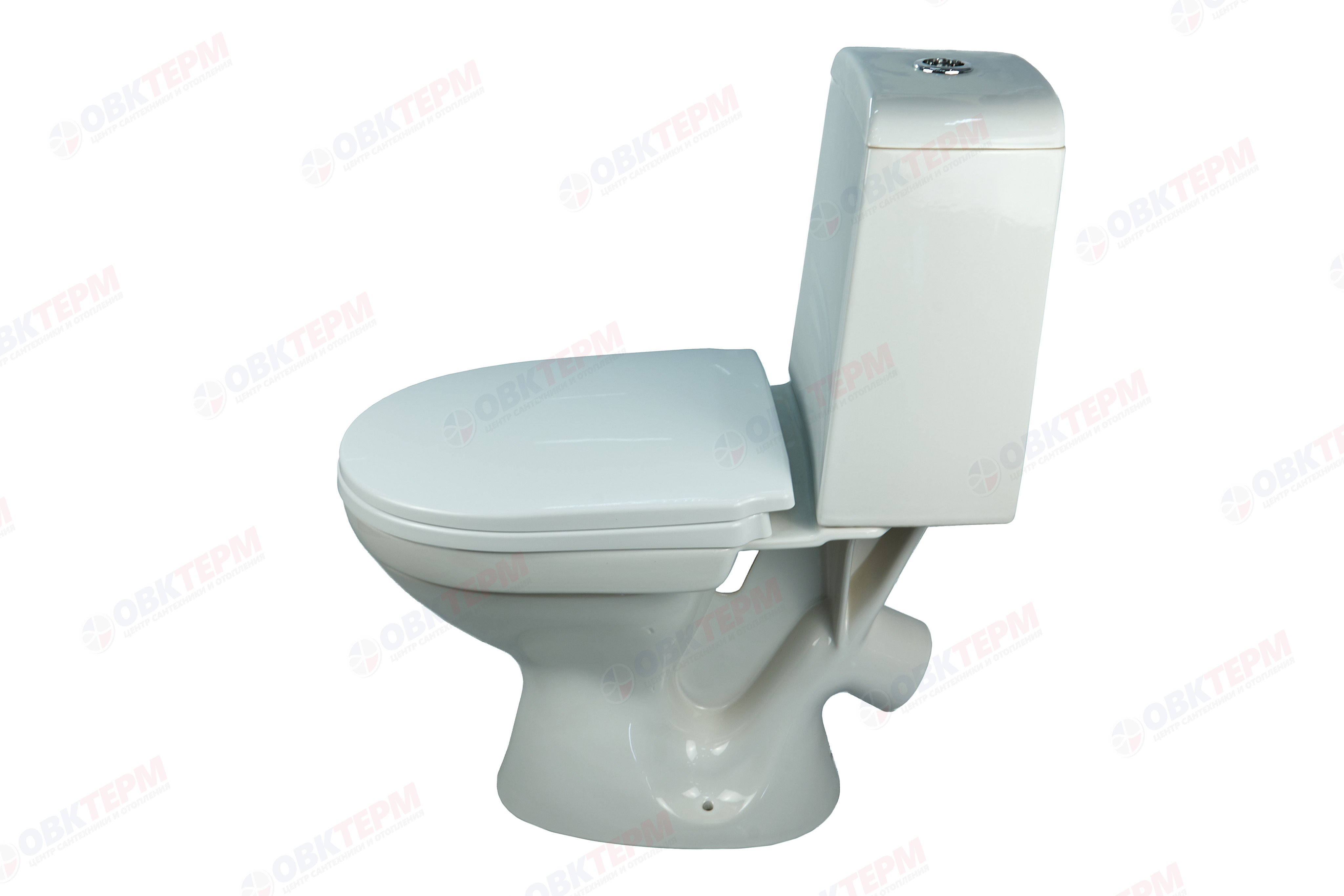 Унитаз-компакт GESSO W102 Бюджетный (косой выпуск, 1 режим, сиденьем ПП и болтами крепления) - миниатюра №6