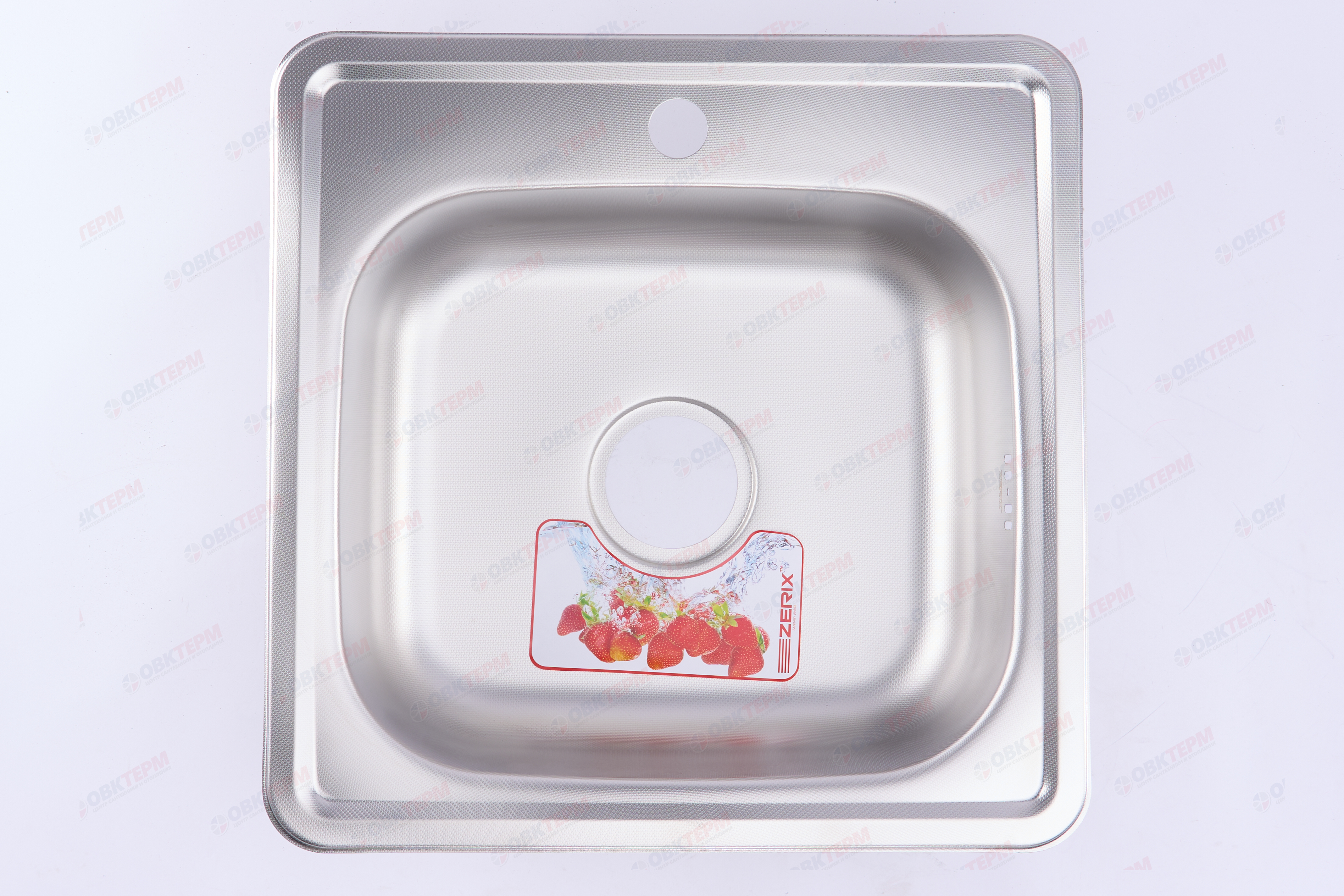 ZERIX мойка Z4848-06-160D (decor) ВРЕЗНАЯ /сифон (10шт/ящ) - Изображение №4