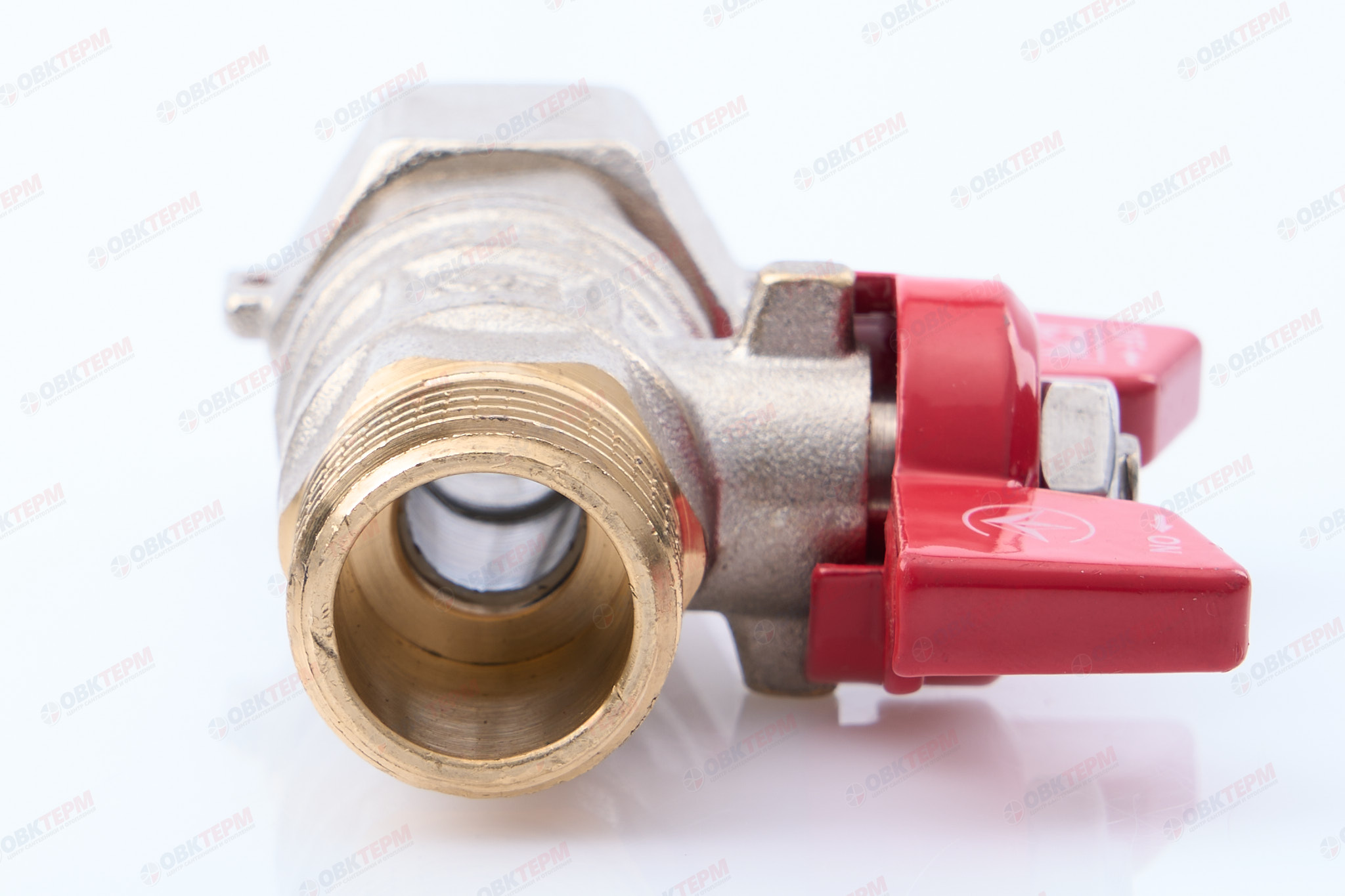 Кран шаровый    ВОДА KOER     1/2" ВН   бабочка  с НВ СНГ  (80/20 шт) - Изображение №3