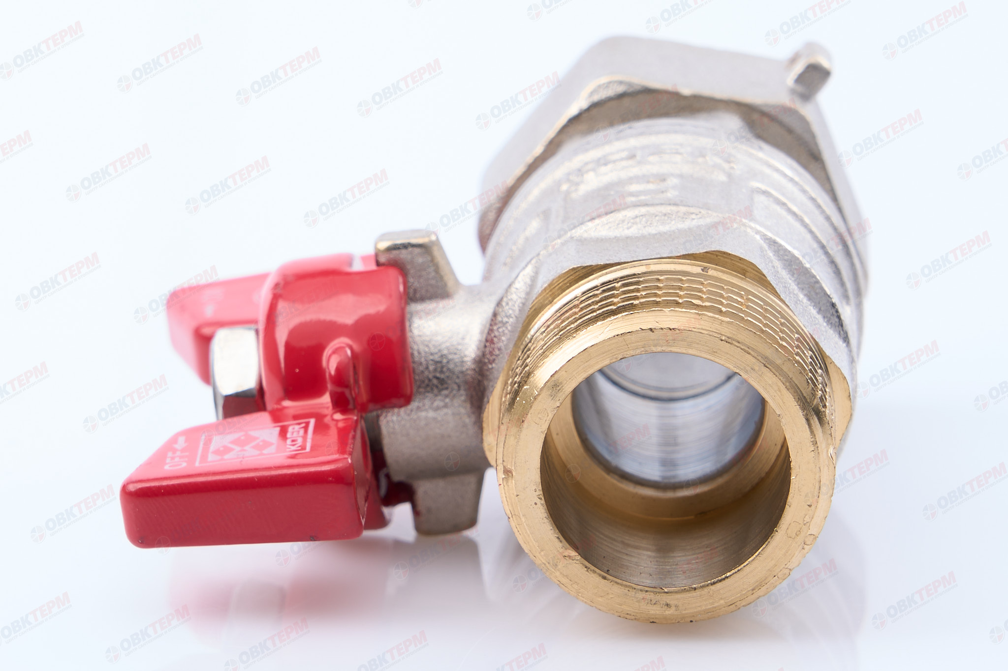 Кран шаровый   ВОДА  KOER     3/4" ВН   бабочка  с НВ СНГ  (40/10) - Изображение №3