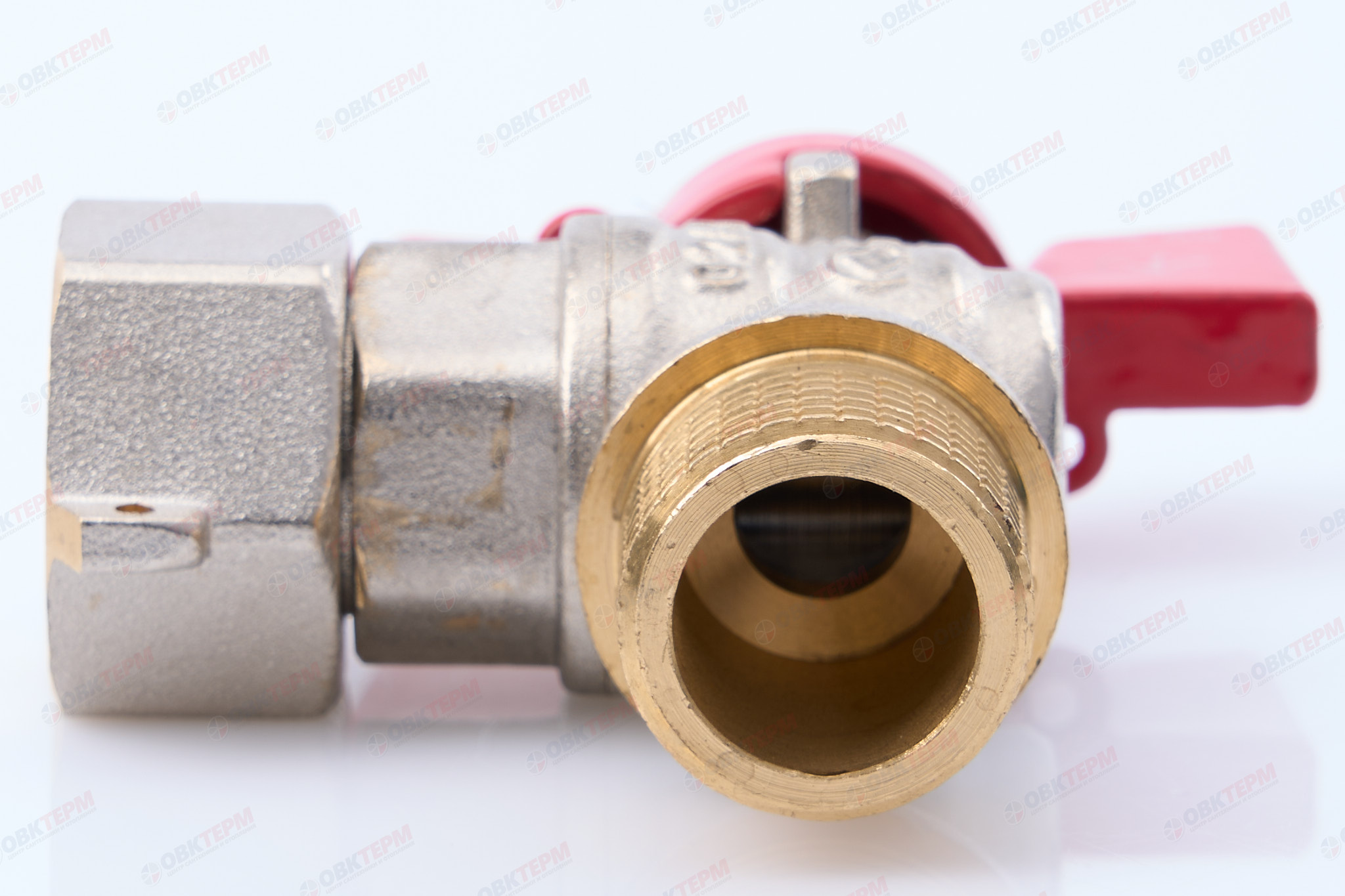 Кран шаровый  ВОДА  KOER     1/2" ВН   бабочка  с НВ СНГ  УГЛОВОЙ   (56 /14) - Изображение №3