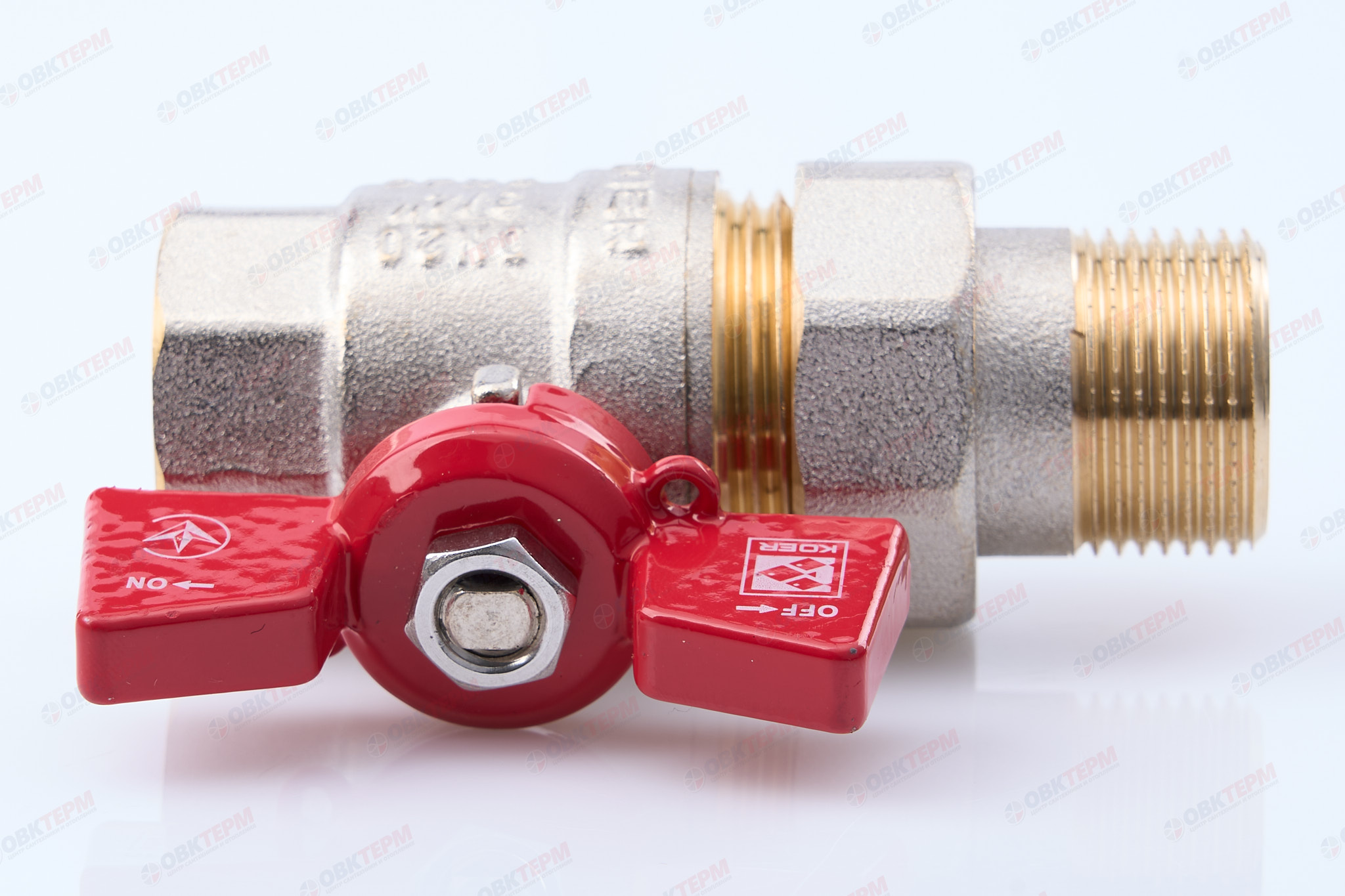 Кран шаровый с американкой   KOER/NOLF     3/4"   бабочка   усиленный  (40/10 шт) - миниатюра №6