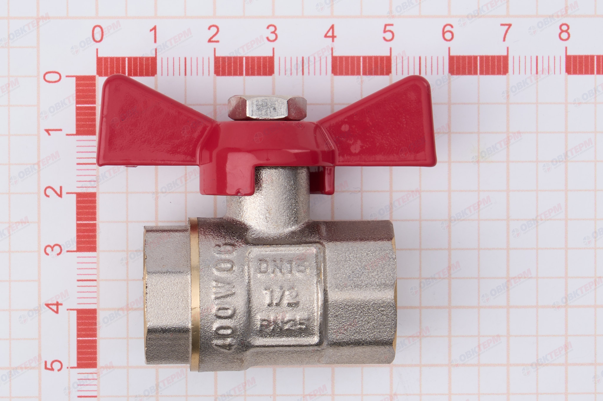 Кран шаровый     ТСМ      1/2" ВВ   бабочка       (200/20) - миниатюра №6