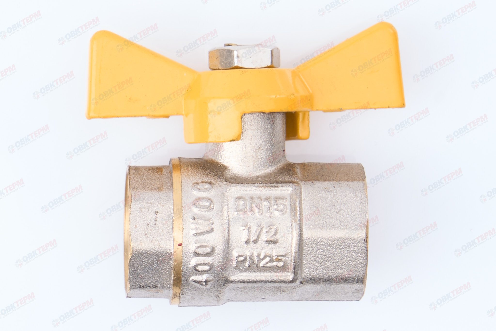 Кран шаровый     ТСМ      1/2" ВВ бабочка  ГАЗОВЫЙ      (240/24) - Изображение №1