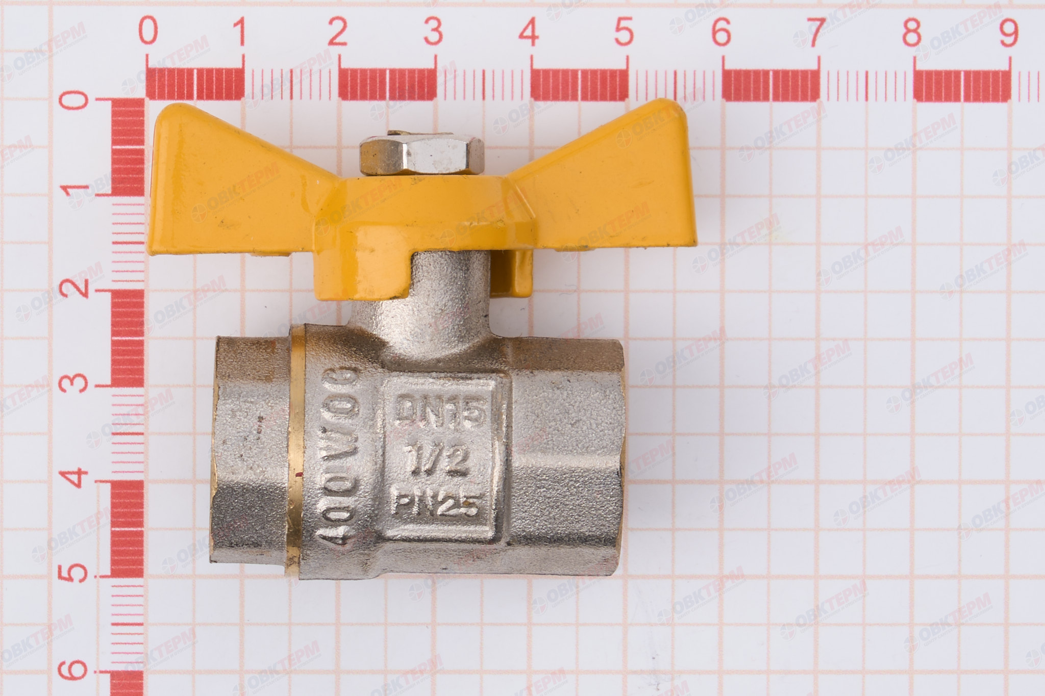 Кран шаровый     ТСМ      1/2" ВВ бабочка  ГАЗОВЫЙ      (240/24) - миниатюра №6