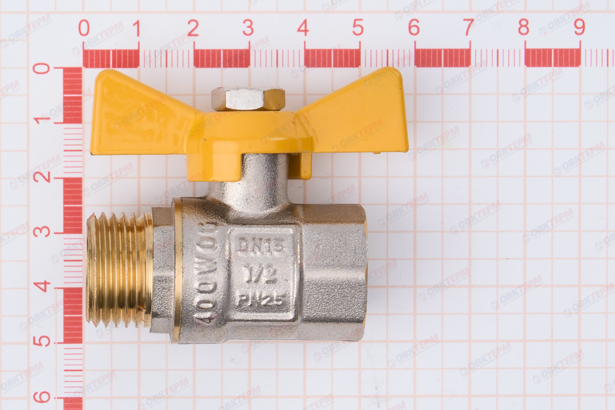 Кран шаровый     ТСМ      1/2" ВН бабочка  ГАЗОВЫЙ      (240/24) - миниатюра №6