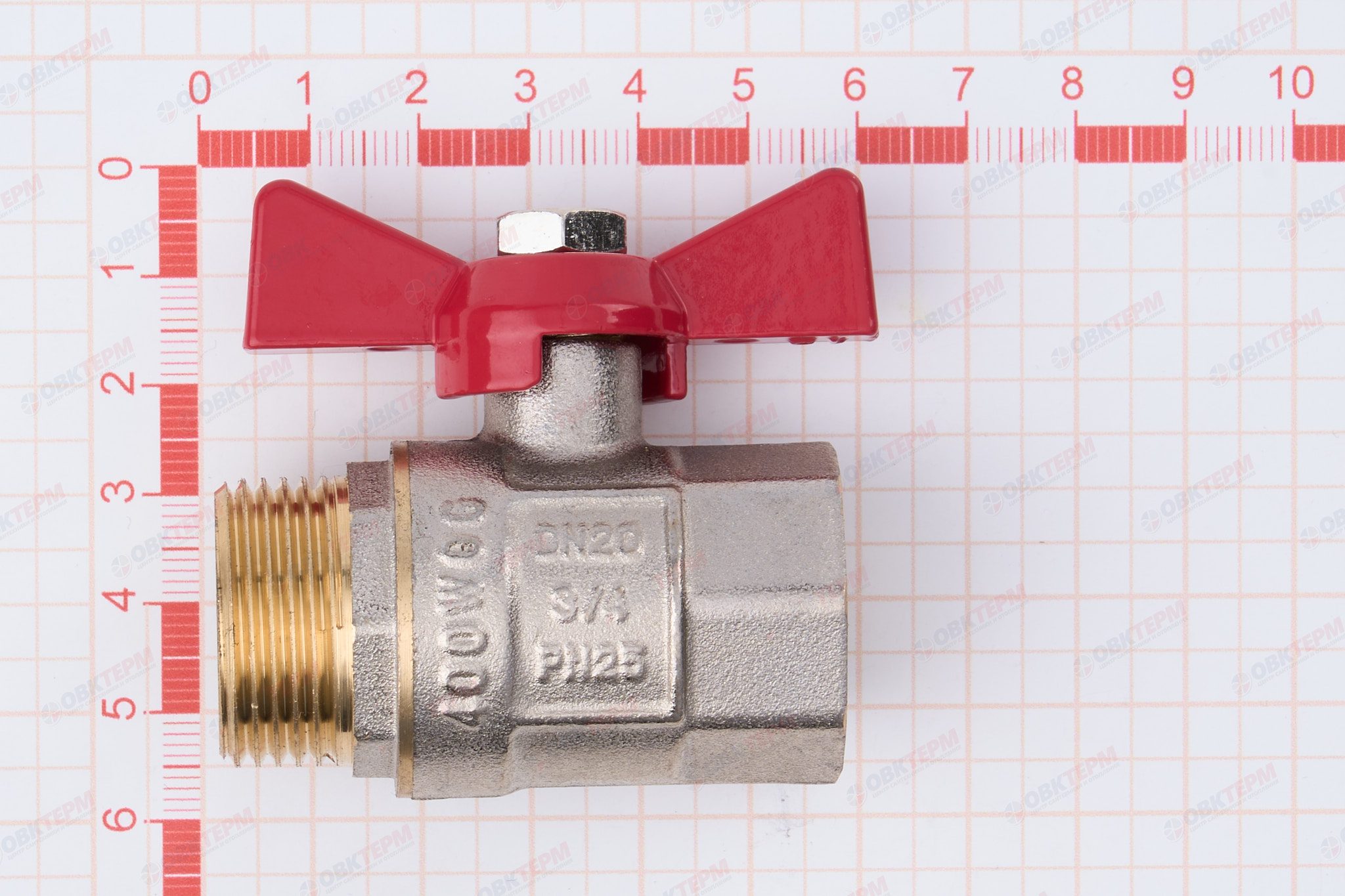 Кран шаровый     ТСМ      3/4" ВН   бабочка       ( 120/6) - миниатюра №6