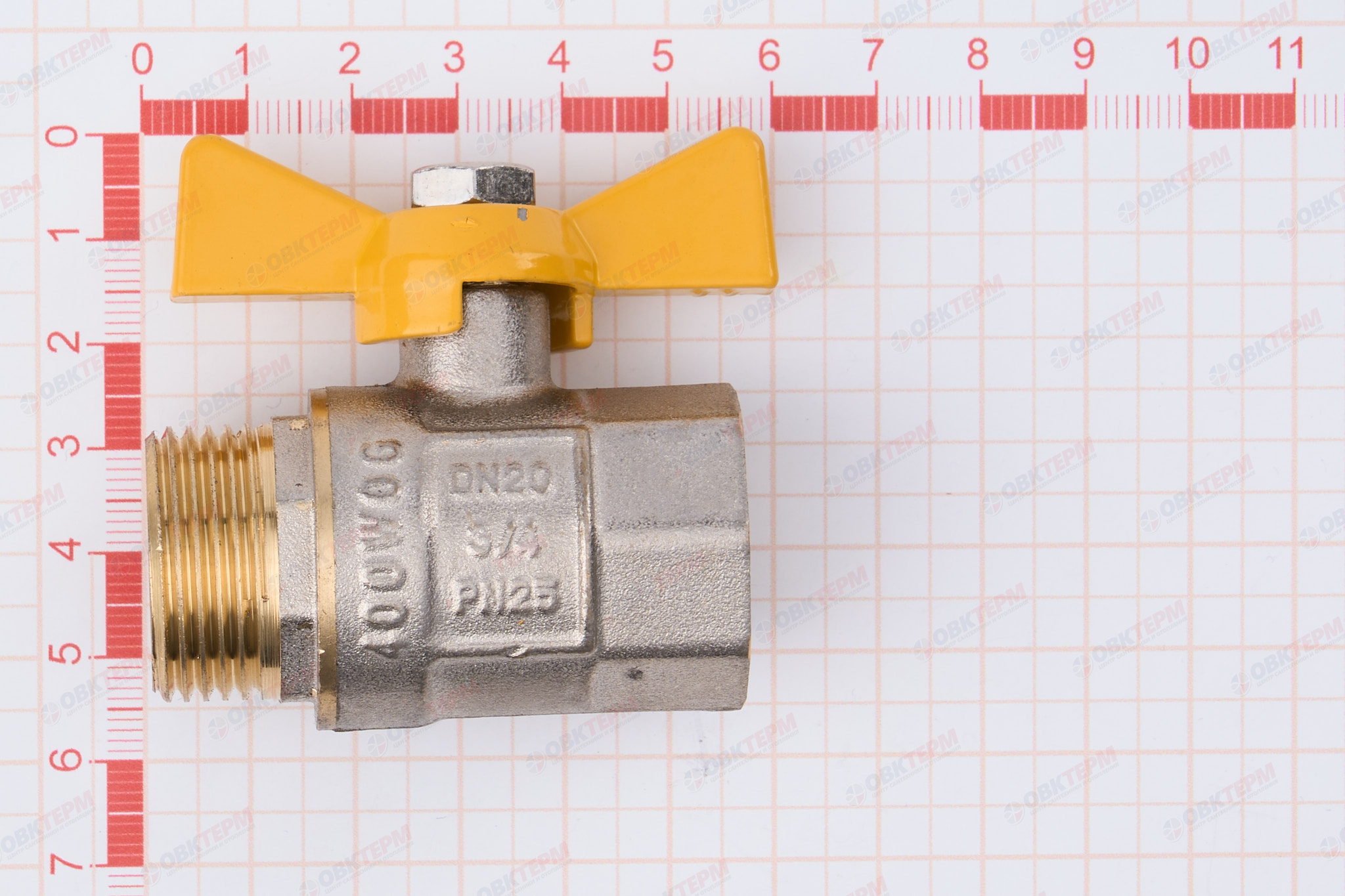 Кран шаровый     ТСМ      3/4" ВН  бабочка  ГАЗОВЫЙ      (160/16) - миниатюра №6