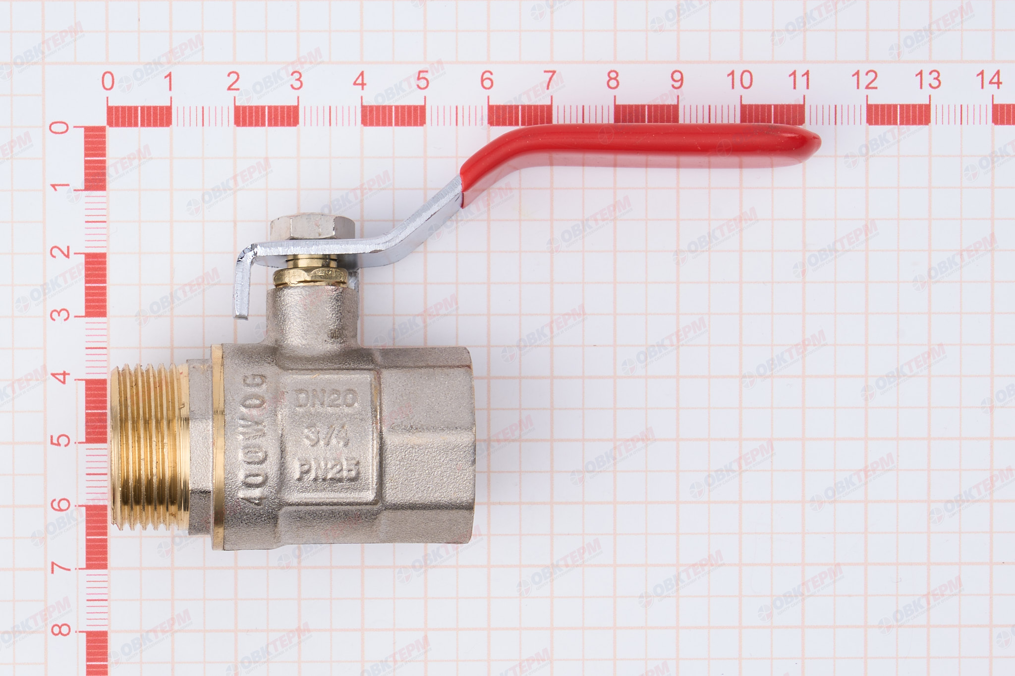 Кран шаровый     ТСМ      3/4" ВН   ручка           ( 120/12 шт) - миниатюра №6