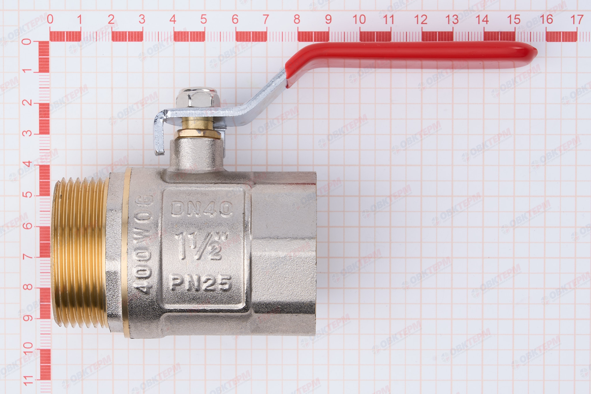 Кран шаровый     ТСМ   1 1/2"  ВН     ручка              (40/4 шт) - миниатюра №6