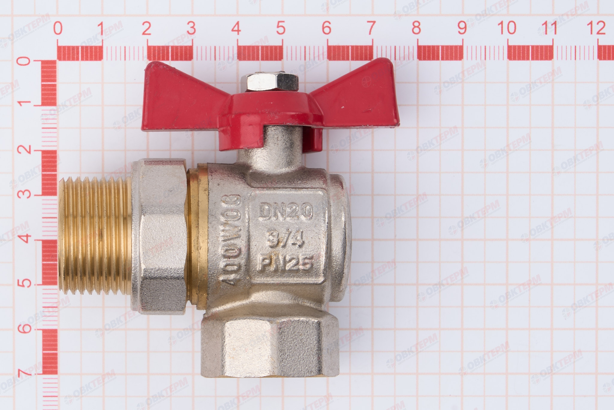 Кран шаровый с американкой    ТСМ   3/4"   УГЛОВОЙ          (120/12 шт) - миниатюра №8