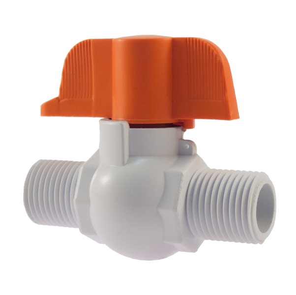 Кран шаровый пластиковый    1/2" НН    бабочка   Norton    (120/10) - Изображение №1