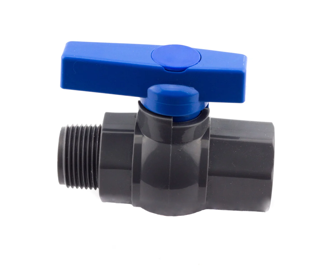 Кран шаровый пластиковый 2" ВН (серый)     (24/12) - Изображение №1