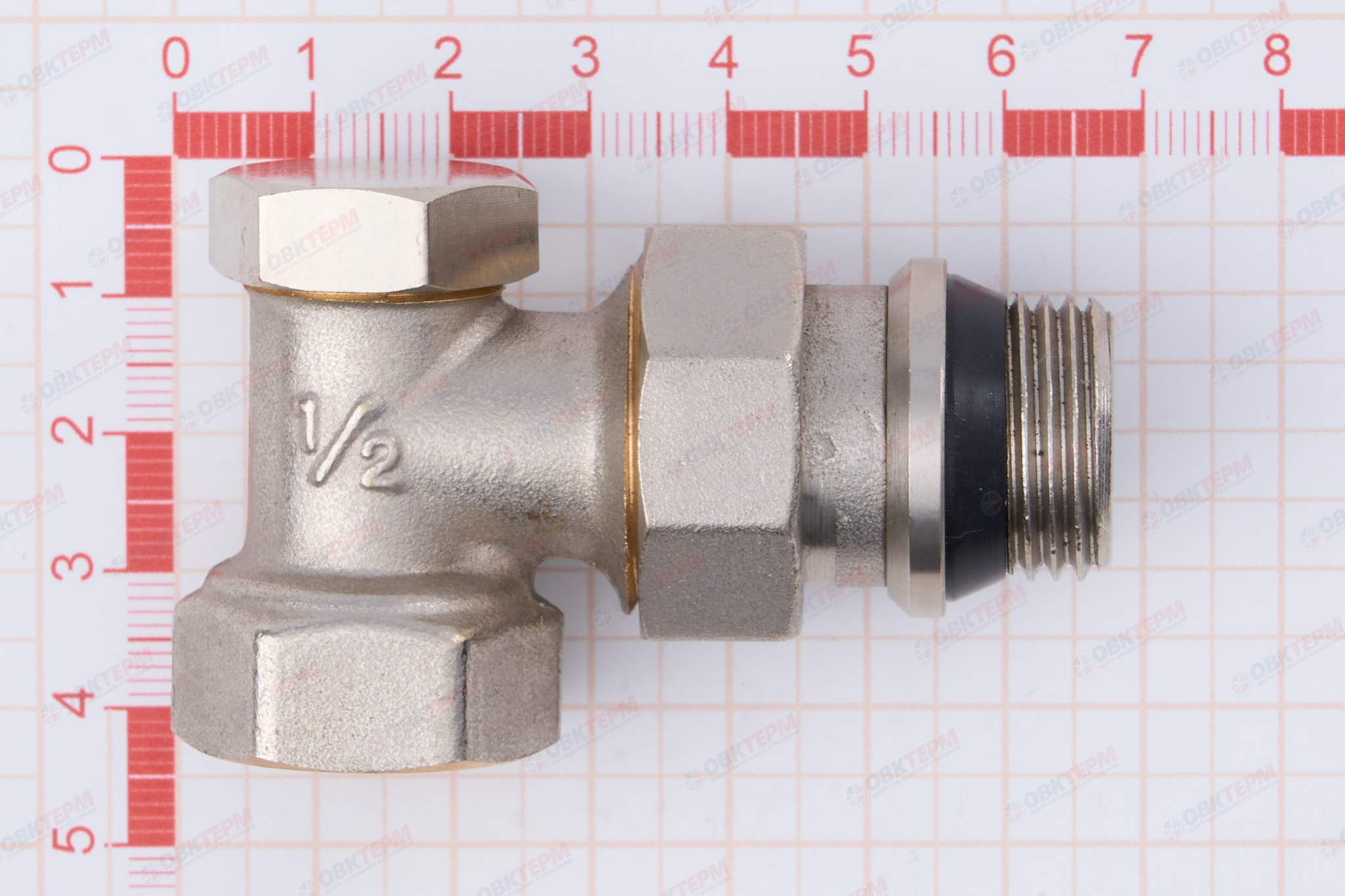 Кран рад.      Valtec Клапан настроечный  угловой 1/2" (с доп. уплотнением)    (96ящ/12) - миниатюра №7