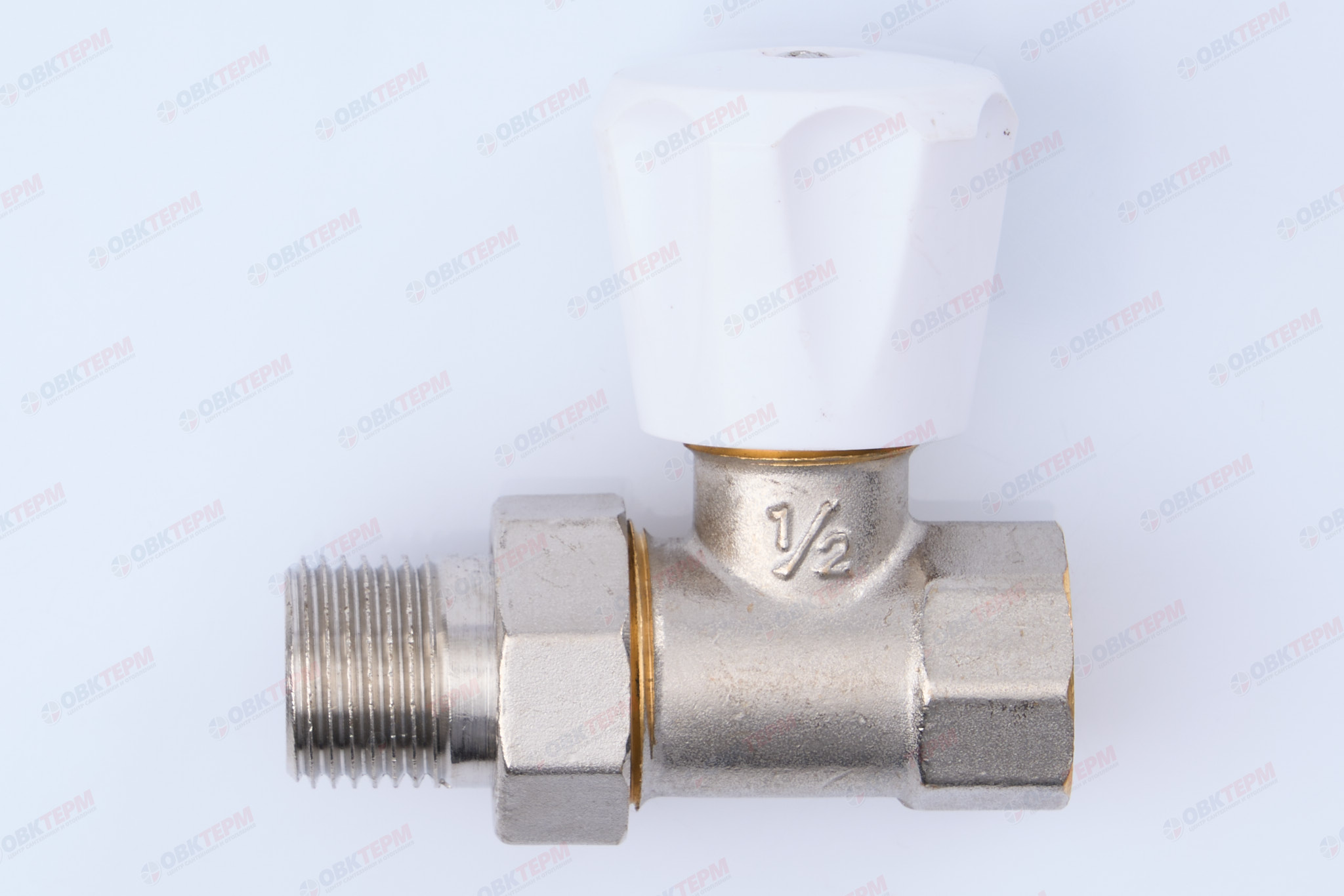 Кран рад.      Valtec Клапан ручной  для радиатора прямой 1/2"  (компактный)       (135/9) - Изображение №1