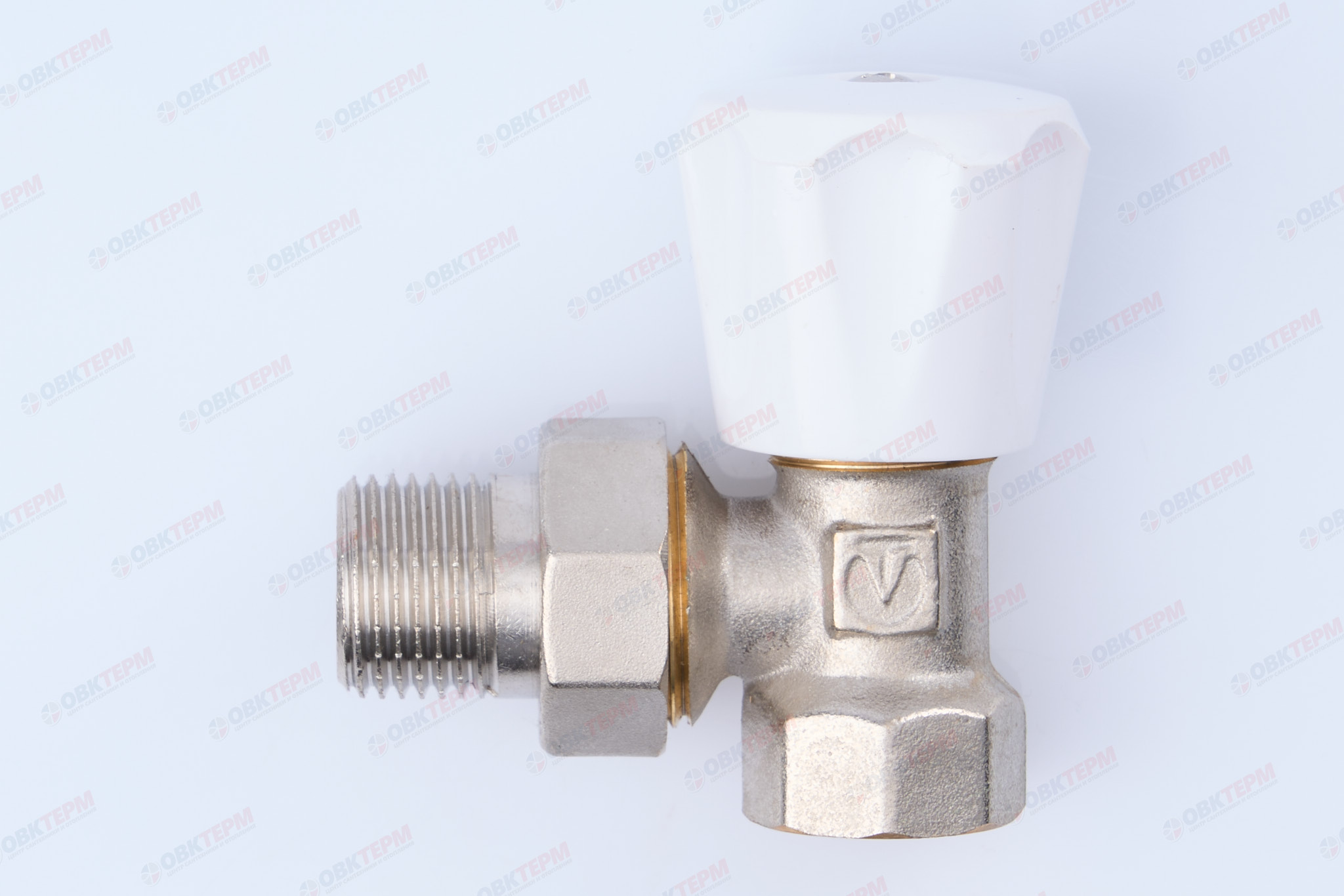 Кран рад.      Valtec Клапан ручной  для радиатора угл.1/2"  (компактный)      (120/8) - Изображение №1