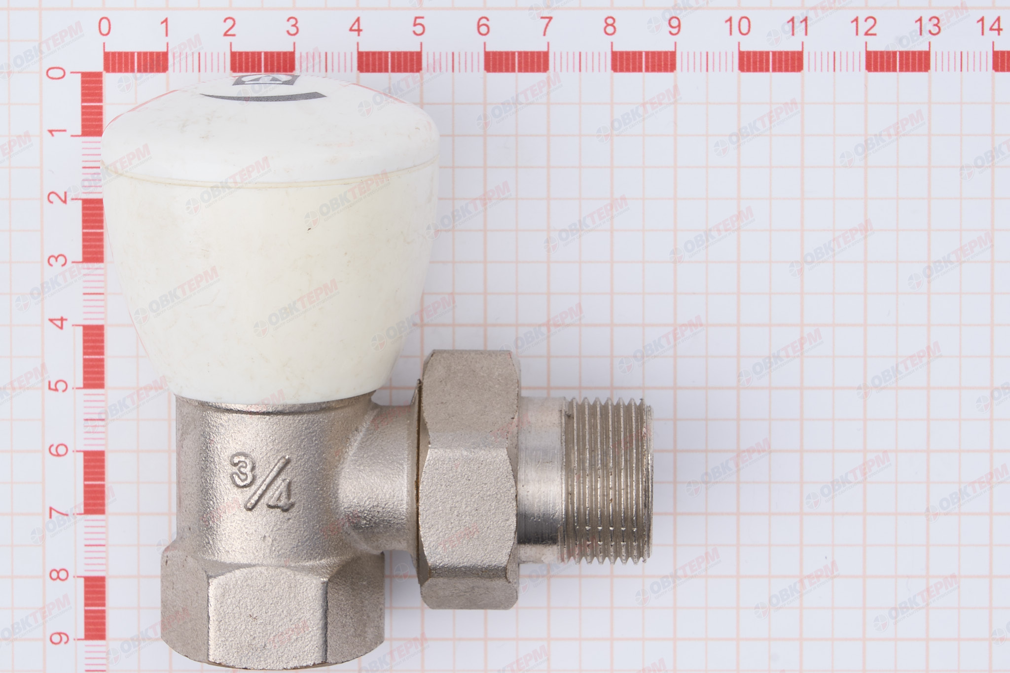 Кран рад.      Valtec Клапан ручной  для радиатора угл.3/4" (верх)           (     /7) - миниатюра №7