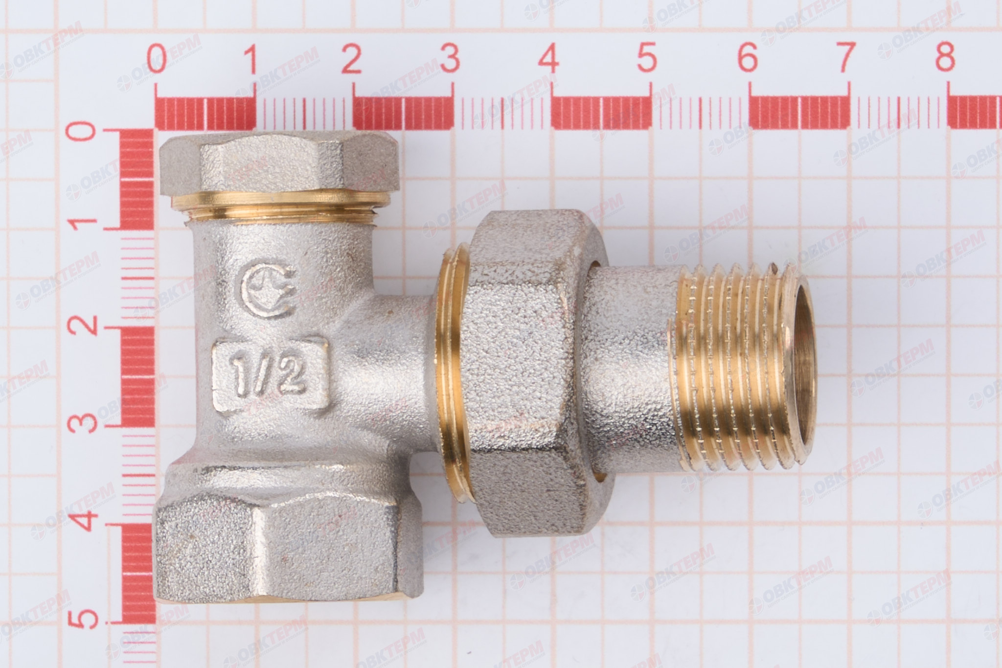 Кран рад.   KOER    нижний угловой 1/2"  усиленный  KR.902  (100/25 шт) - миниатюра №6