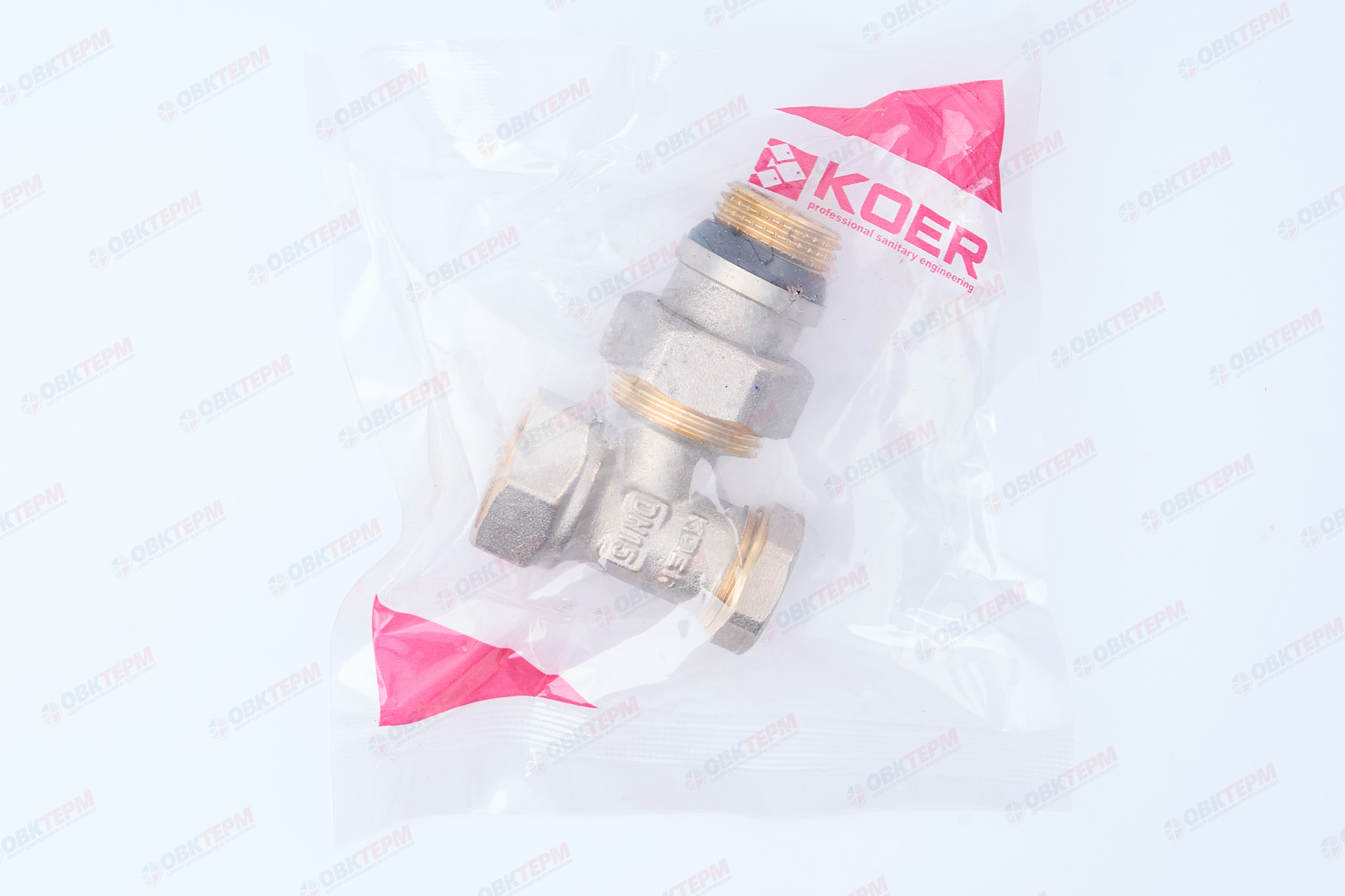 Кран рад.   KOER  нижний угловой 1/2"  усиленный (антипротечка)    (100/25 шт) - миниатюра №7