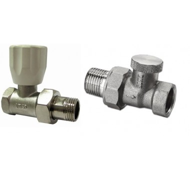 Кран рад.  ARCO  верхний+нижний прямой  1/2   (комплект) - Изображение №1